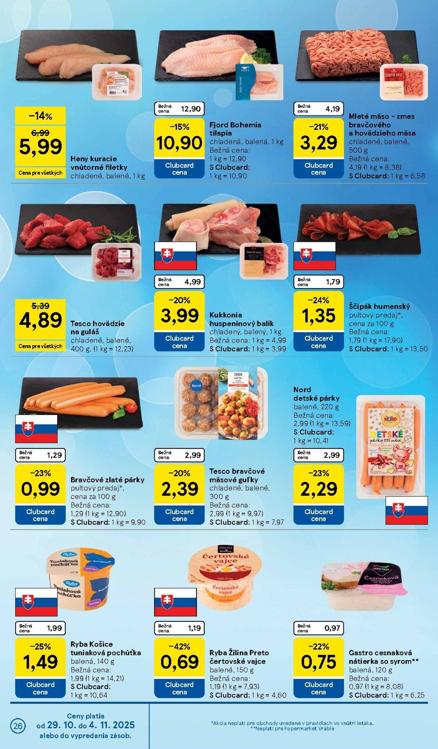 Page 26 of Aktuálny tesco leták platný od stredy 29.10 do 04.11
