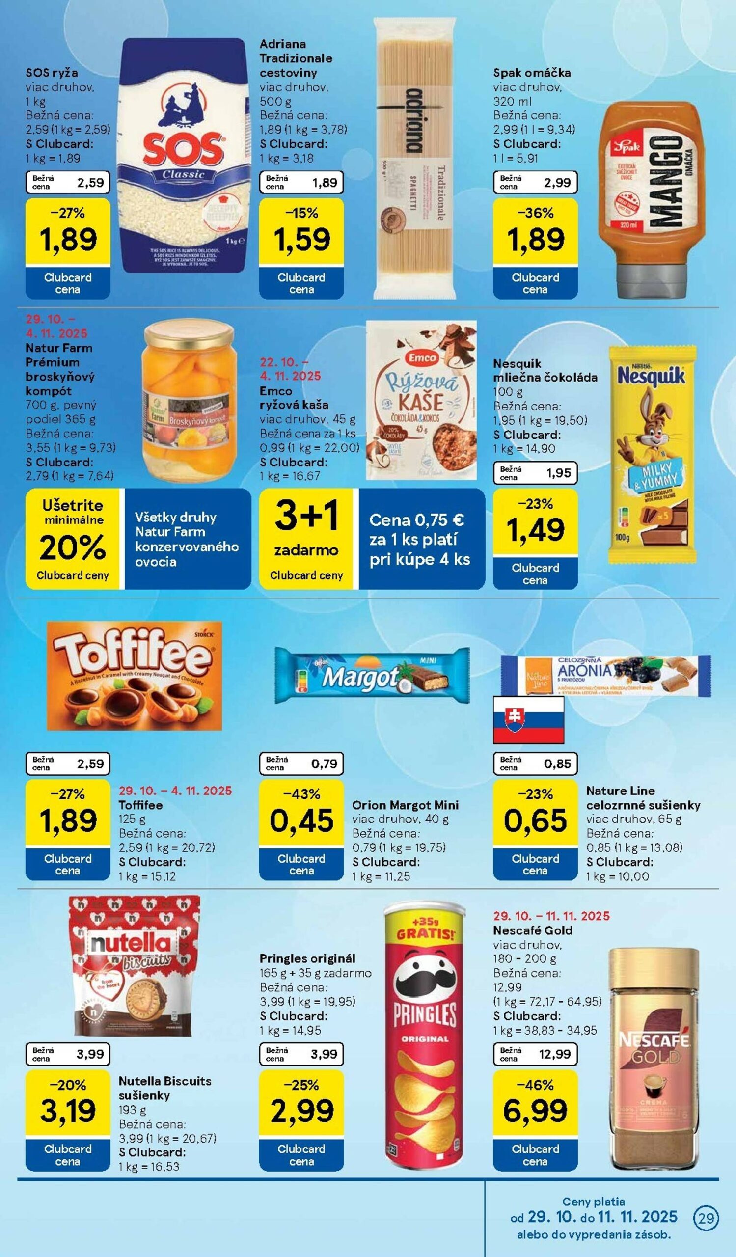 Page 29 of Aktuálny tesco leták platný od stredy 29.10 do 04.11
