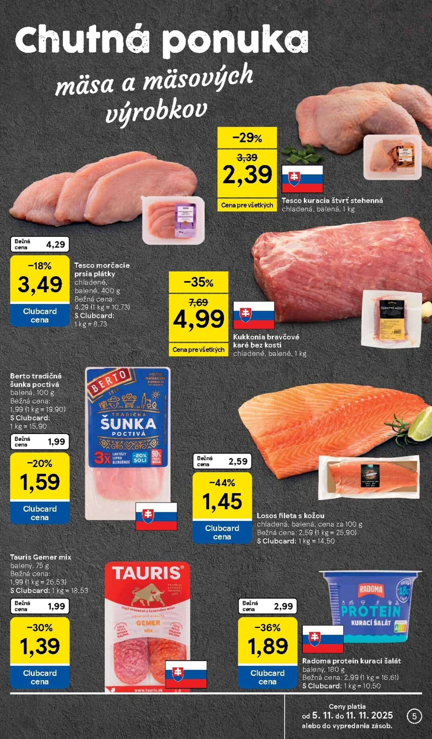 Page 5 of Aktuálny tesco leták platný od stredy 05.11 do 11.11