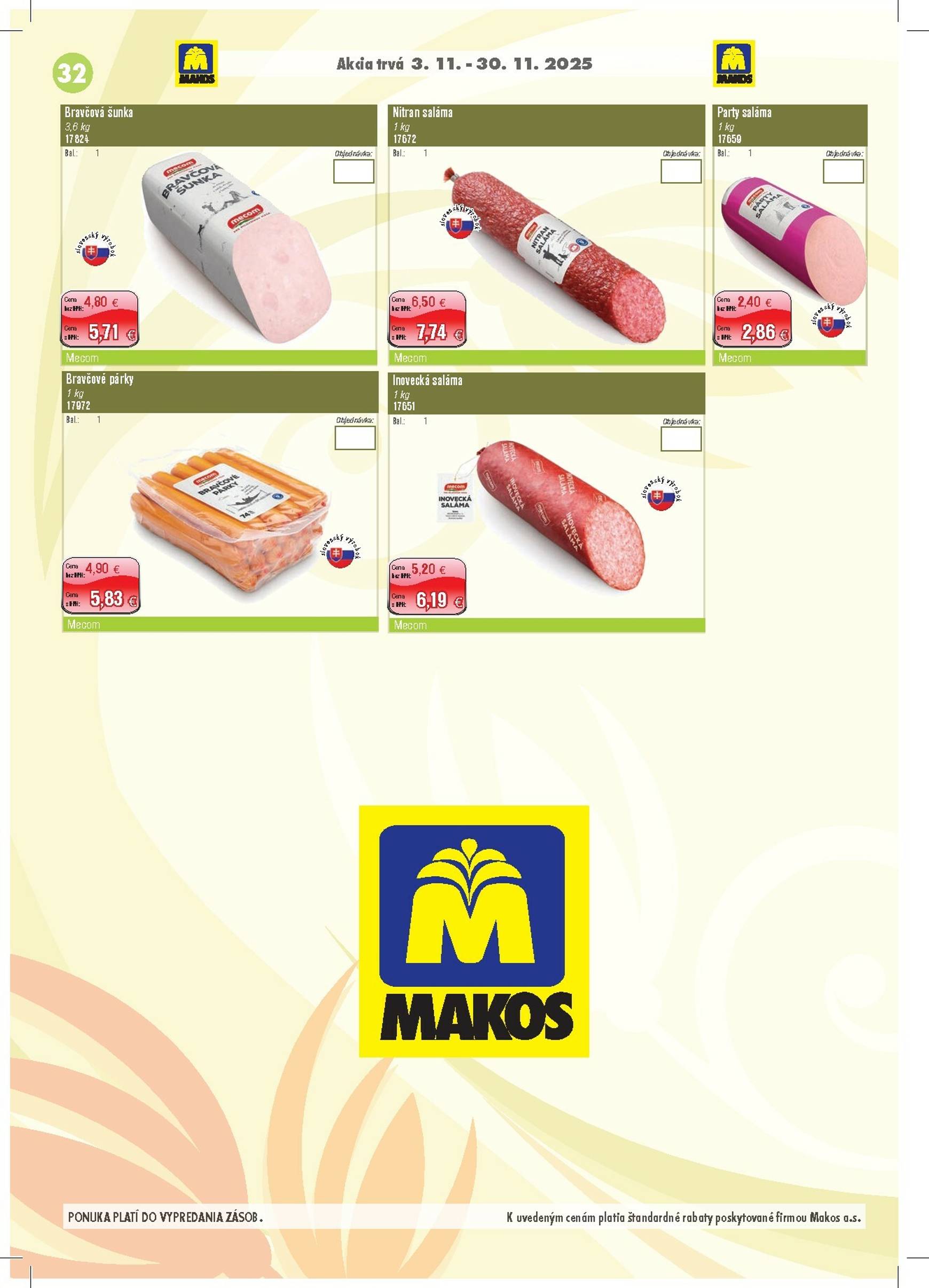 Page 32 of Aktuálny makos leták platný od stredy 05.11 do 30.11