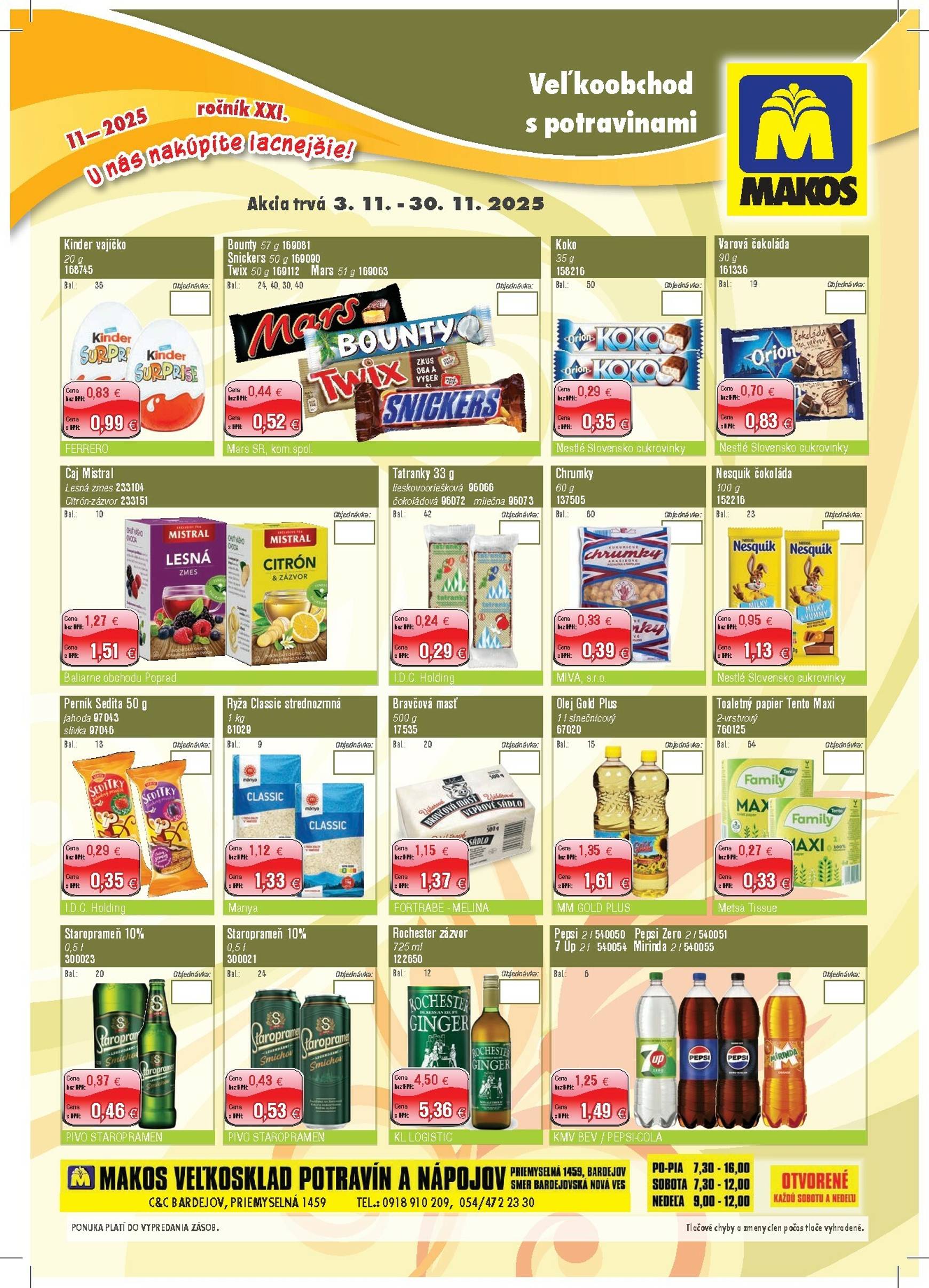 Page 1 of Aktuálny makos leták platný od stredy 05.11 do 30.11