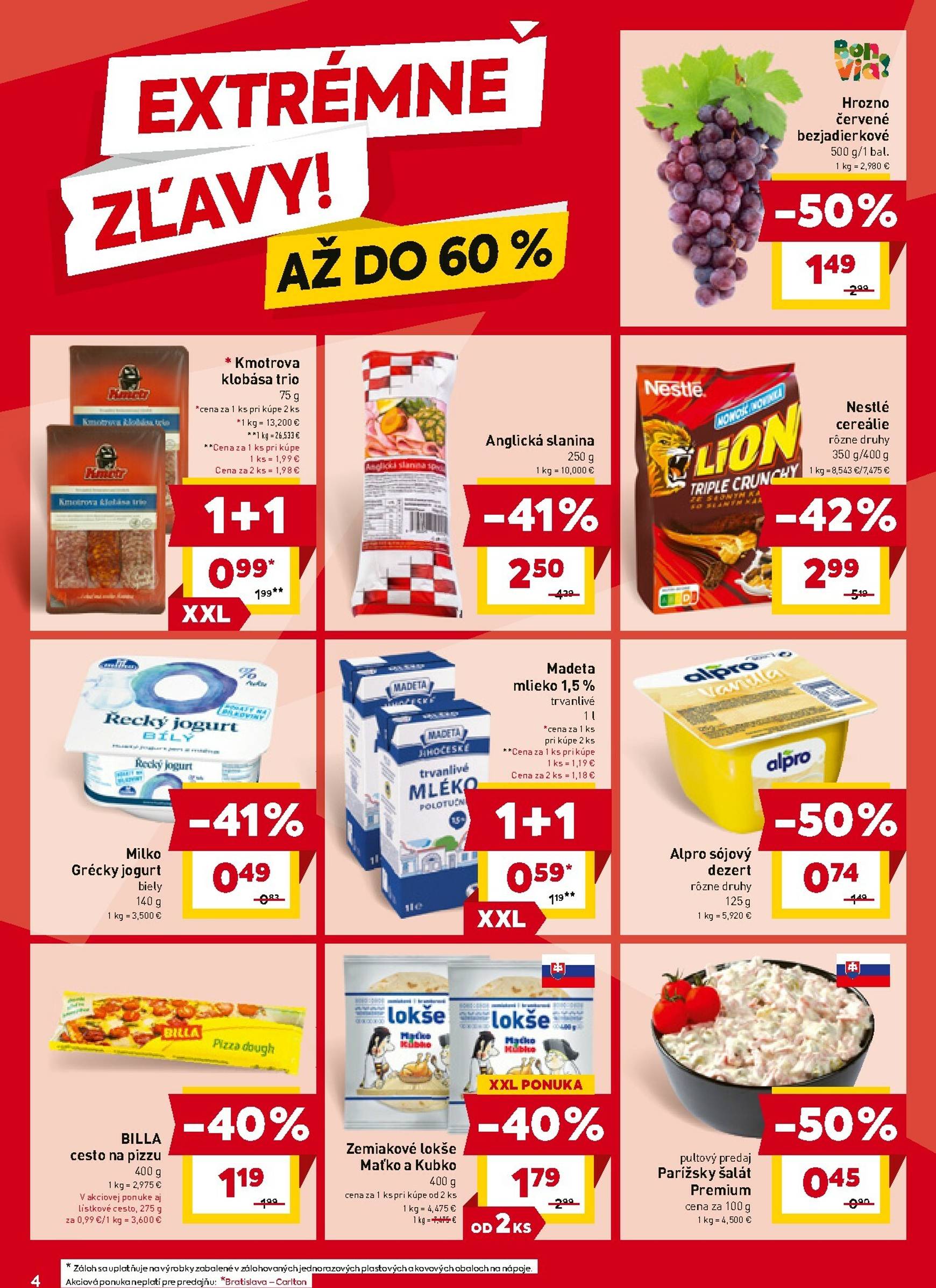 Page 4 of Aktuálny billa leták platný od stredy 29.10 do 04.11