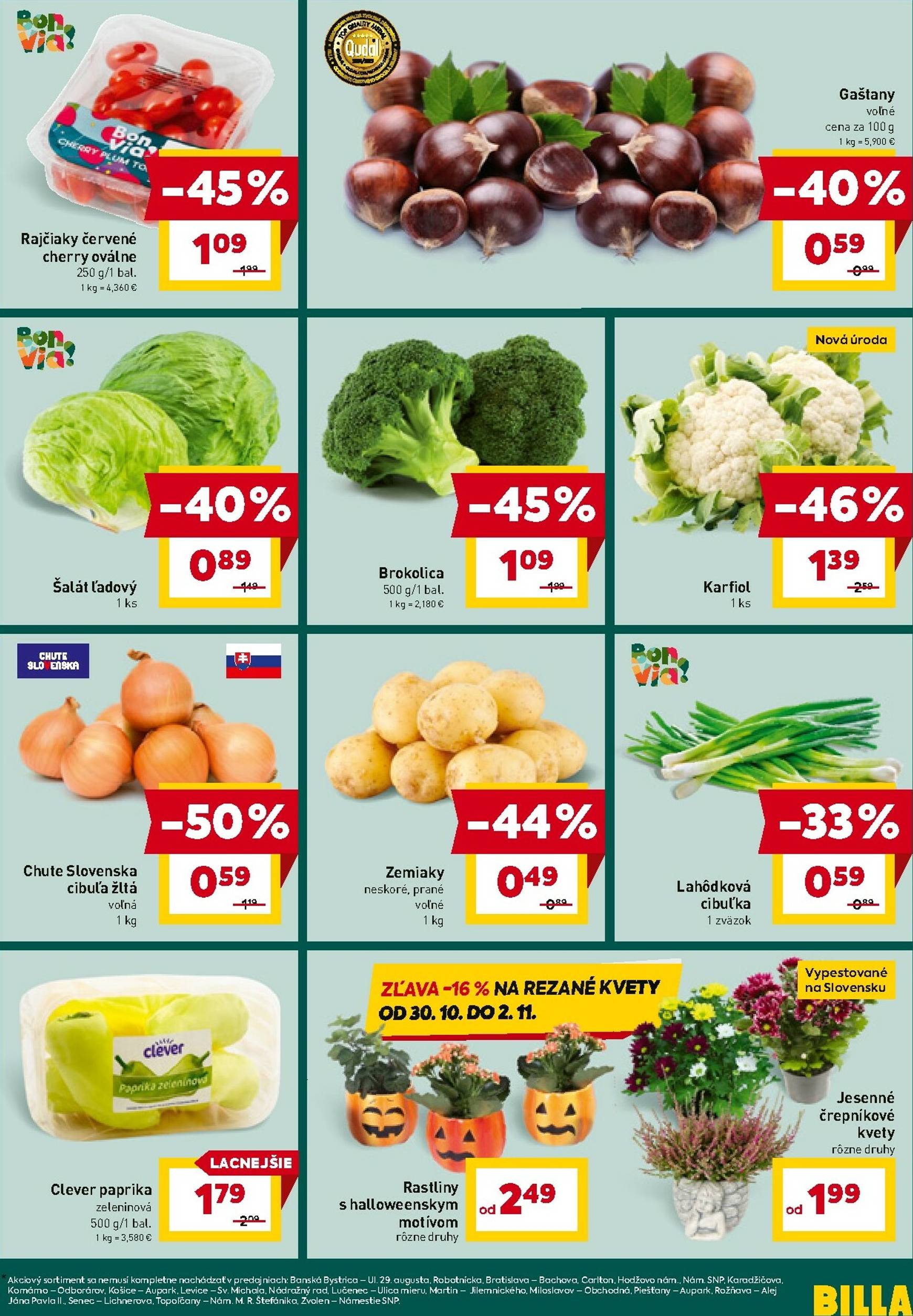 Page 3 of Aktuálny billa leták platný od stredy 29.10 do 04.11