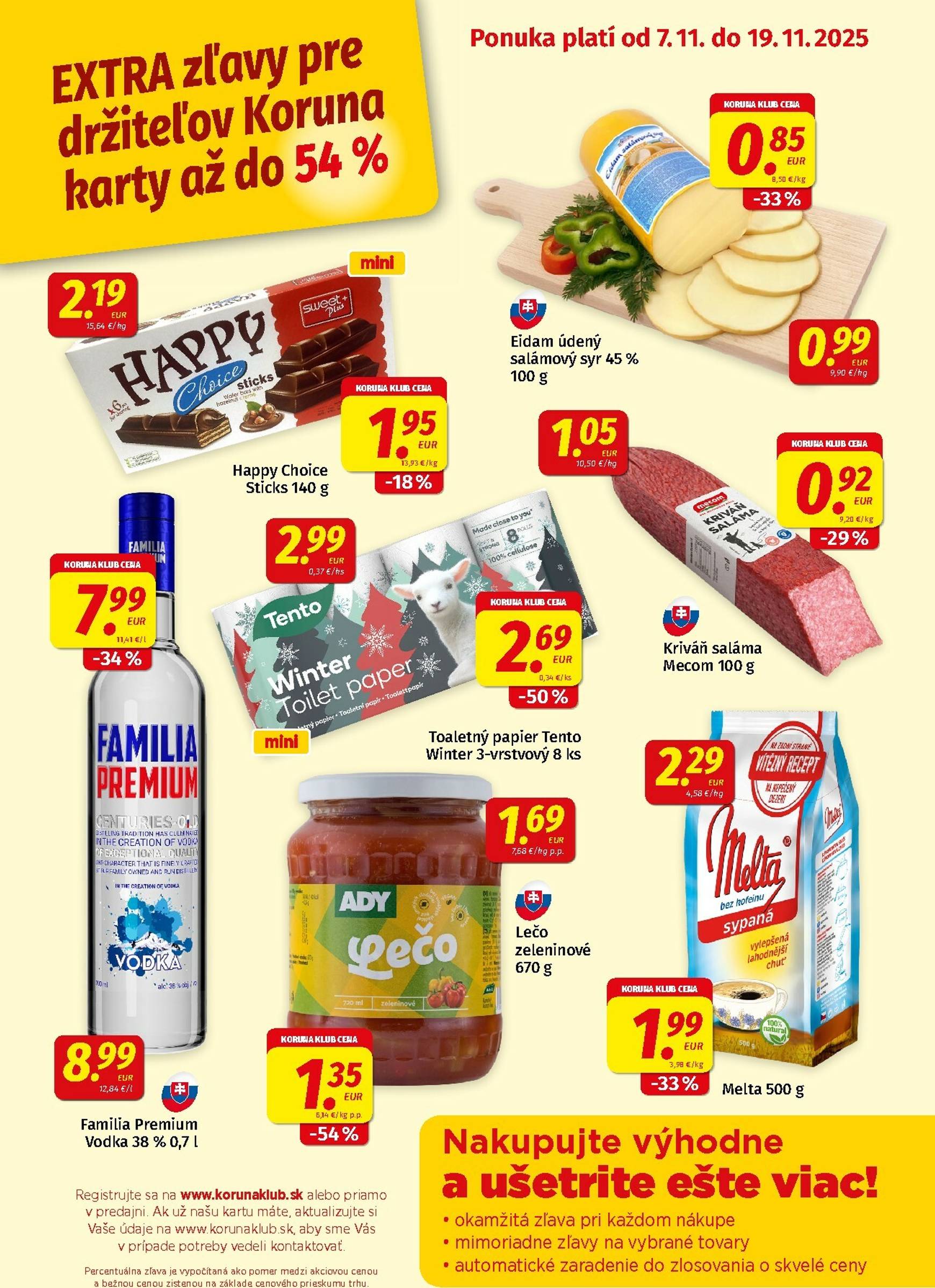 Page 1 of Aktuálny koruna leták platný od piatka 07.11 do 19.11