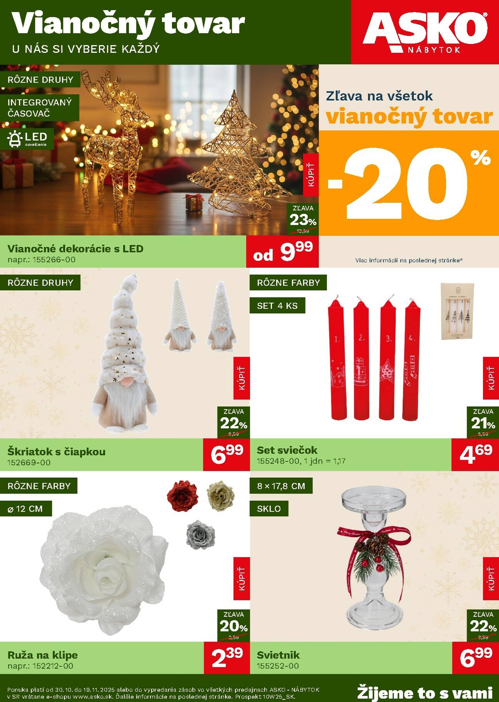 Page 1 of Aktuálny asko-nabytok leták platný od štvrtka 30.10 do 19.11
