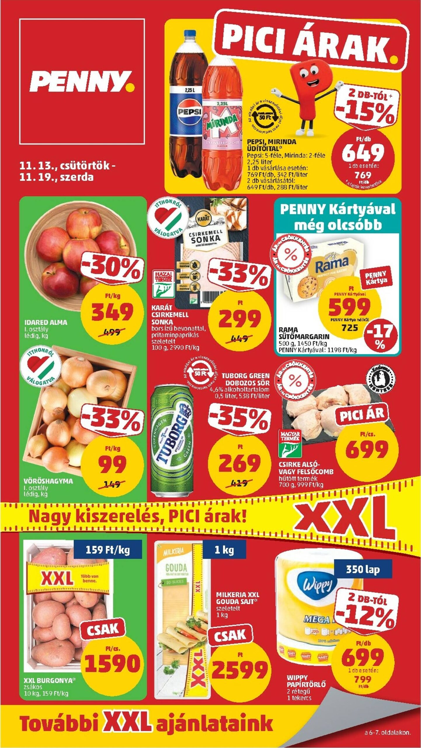 Page 1 of Aktuálny penny-madarsko leták platný od štvrtka 13.11 do 19.11