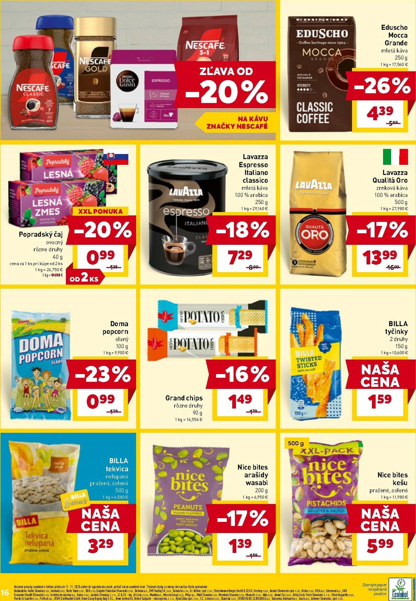 Page 16 of Aktuálny billa leták platný od stredy 05.11 do 11.11