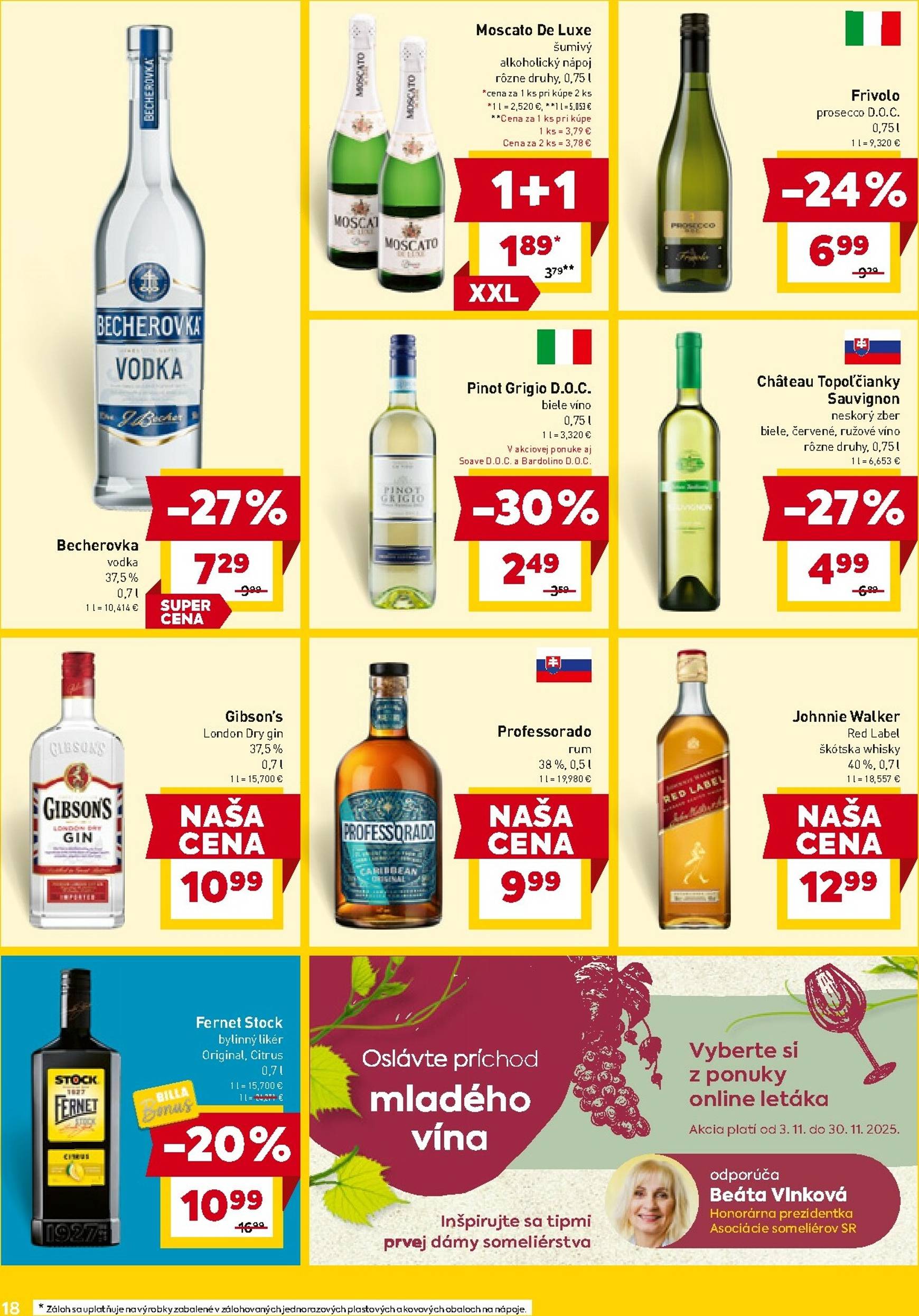 Page 18 of Aktuálny billa leták platný od stredy 05.11 do 11.11