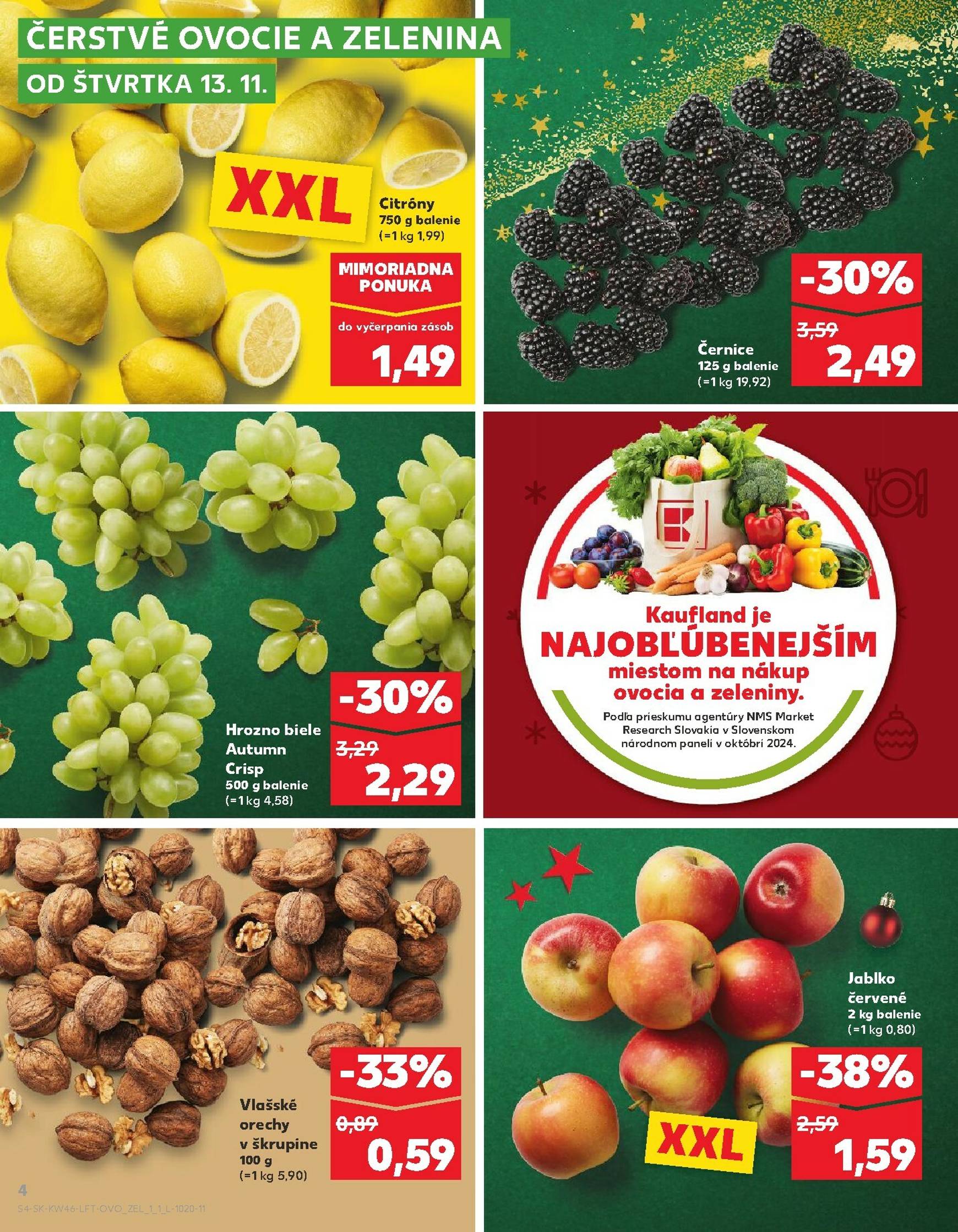 Page 4 of Aktuálny kaufland leták platný od štvrtka 13.11 do 19.11