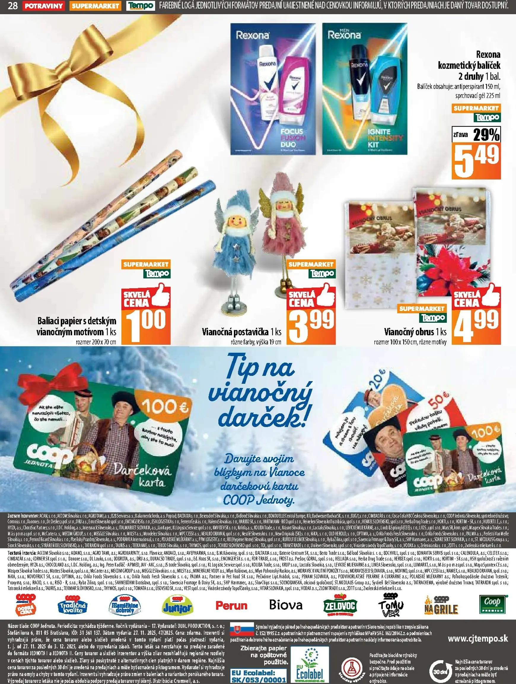 Page 28 of Aktuálny coop-jednota leták platný od štvrtka 27.11 do 03.12
