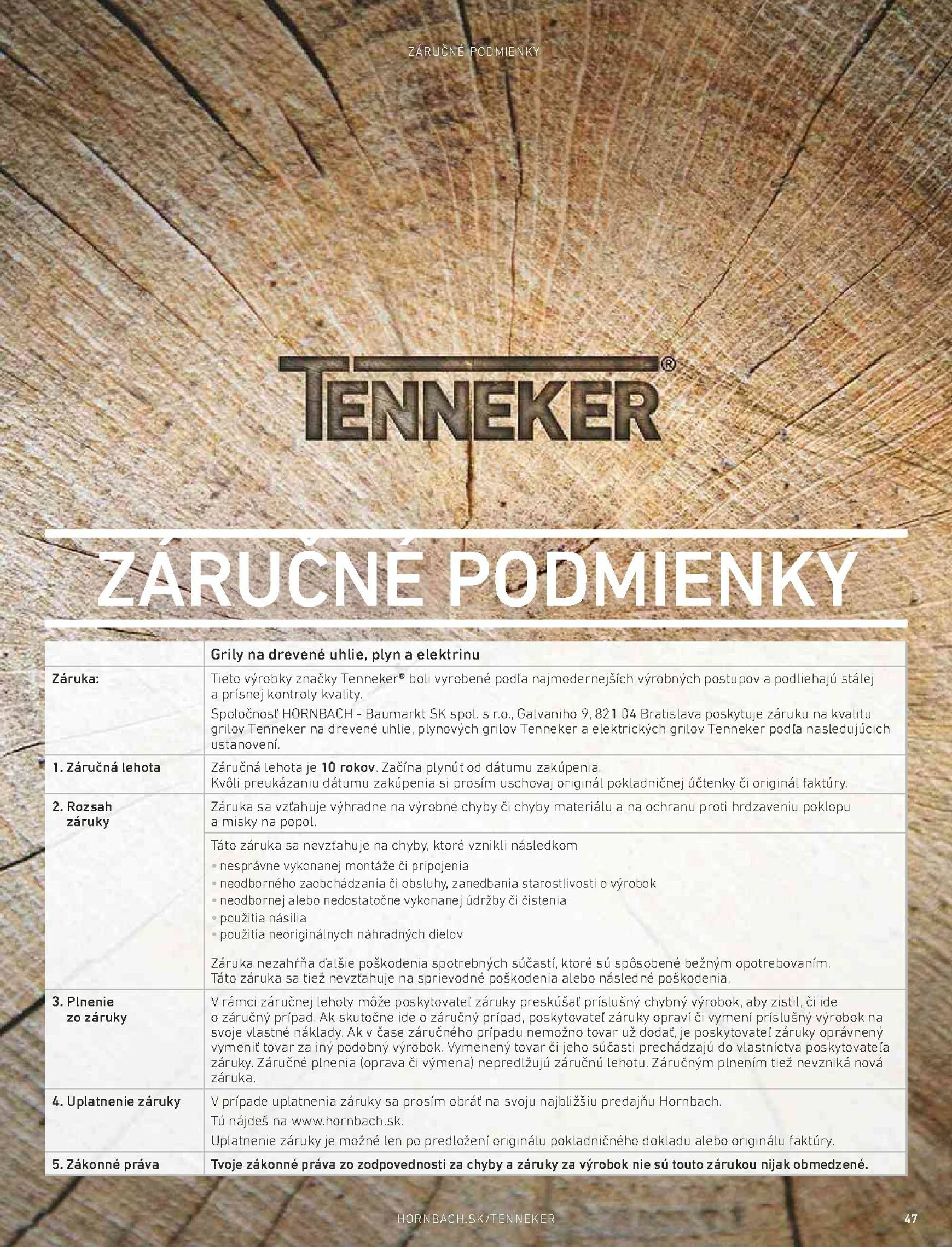 Page 47 of Aktuálny hornbach leták platný od nedele 01.11 do 31.08