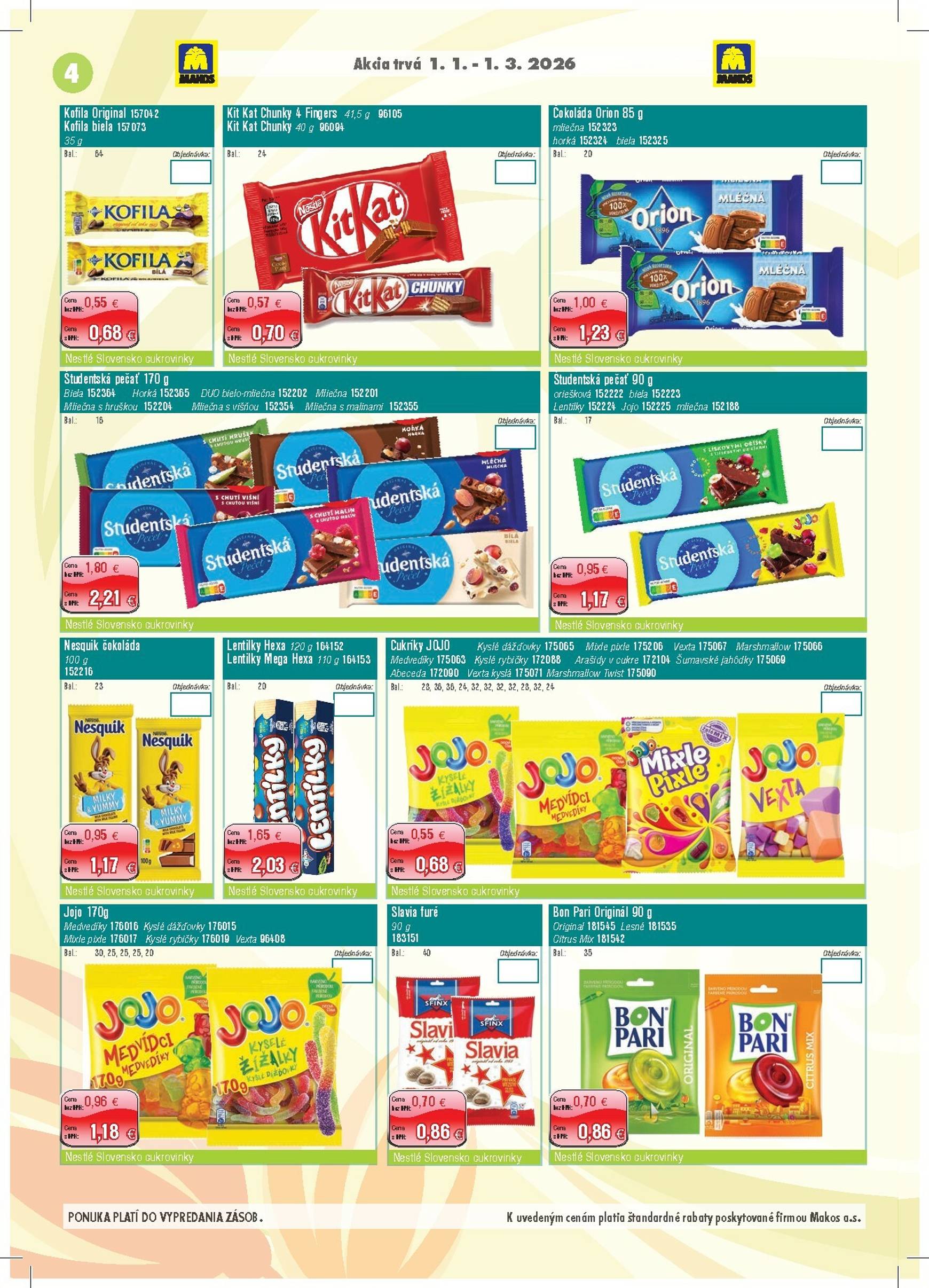 Page 4 of Aktuálny makos leták platný od štvrtka 01.01 do 01.03