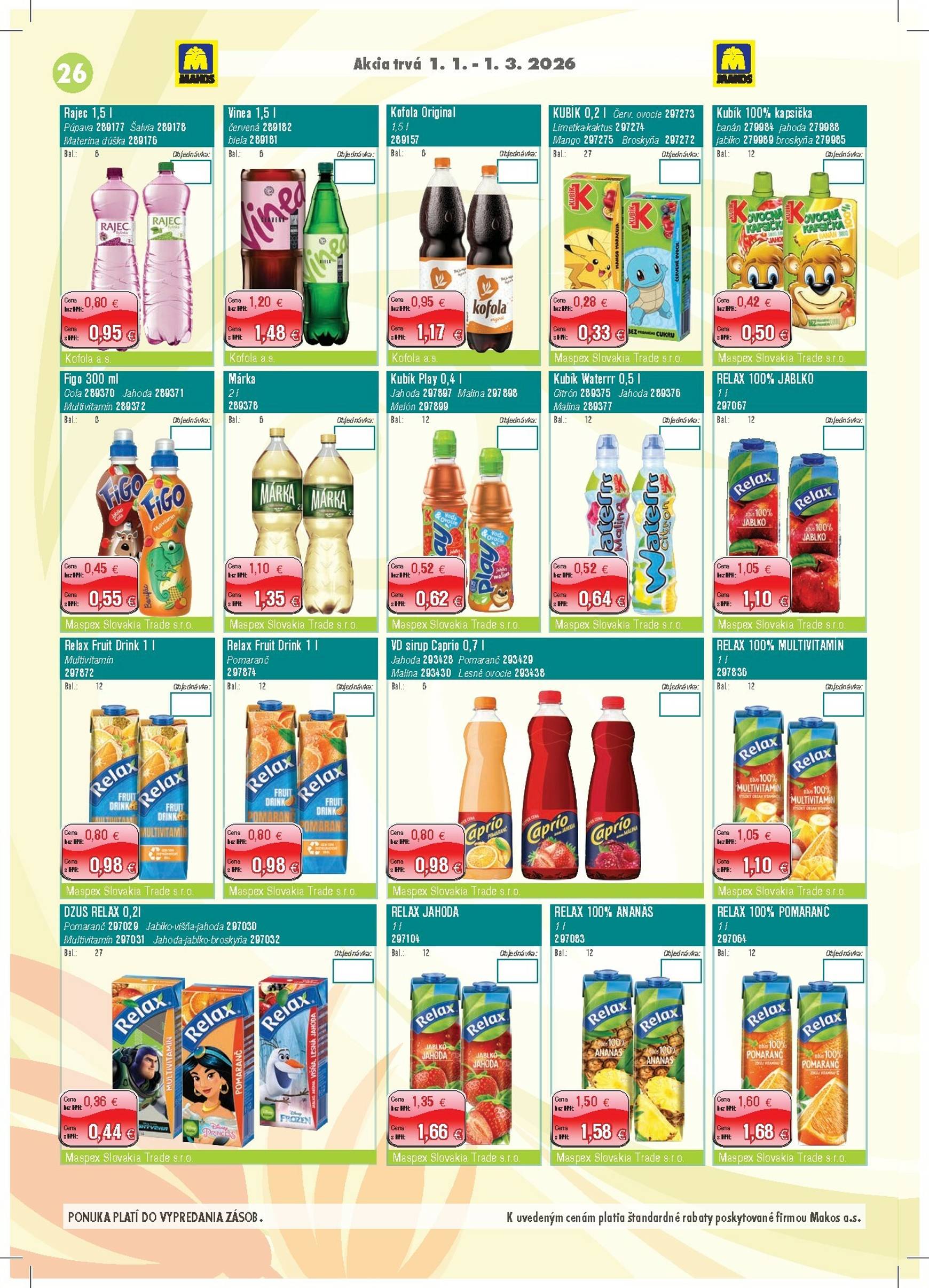 Page 26 of Aktuálny makos leták platný od štvrtka 01.01 do 01.03
