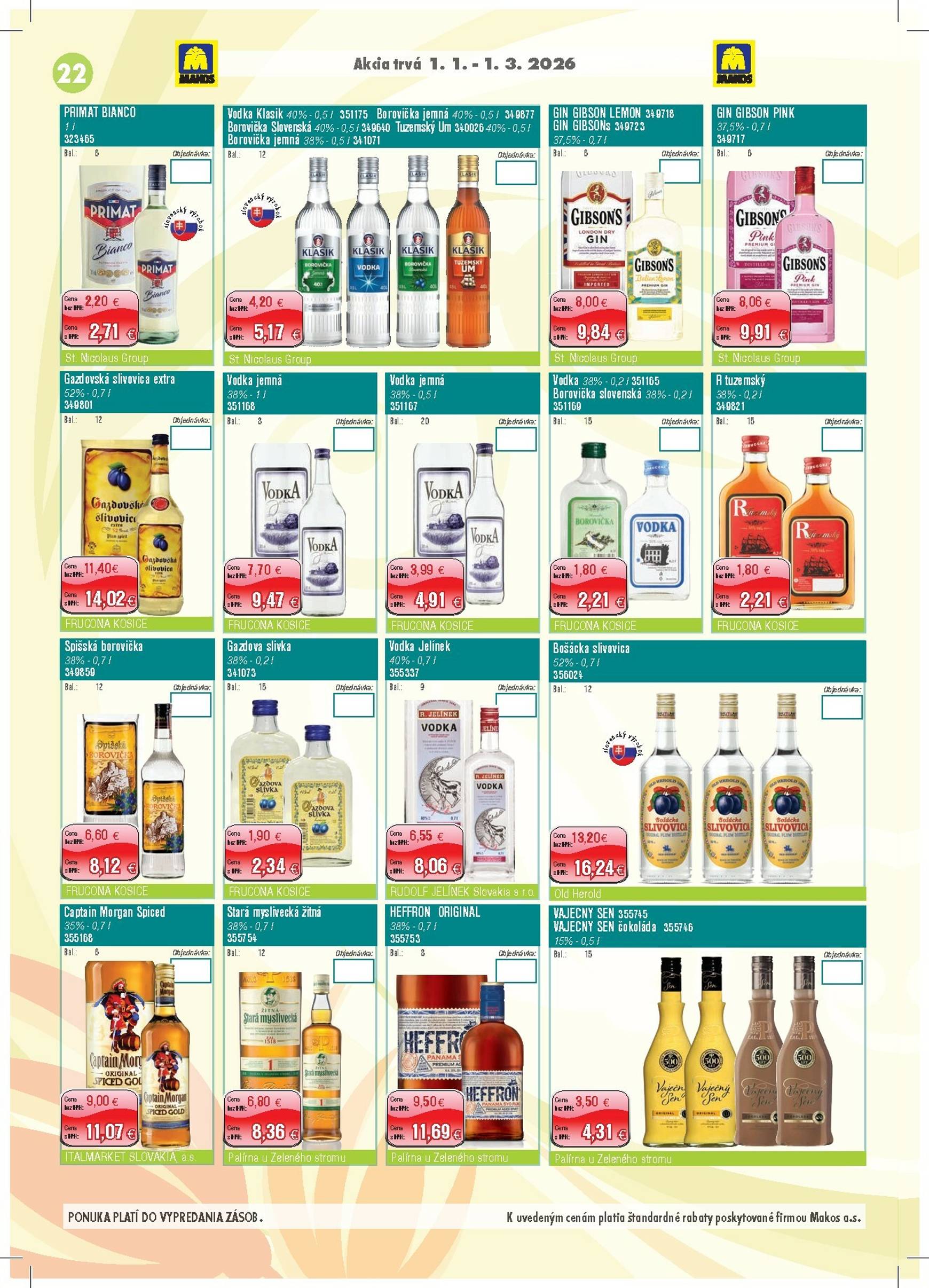 Page 22 of Aktuálny makos leták platný od štvrtka 01.01 do 01.03