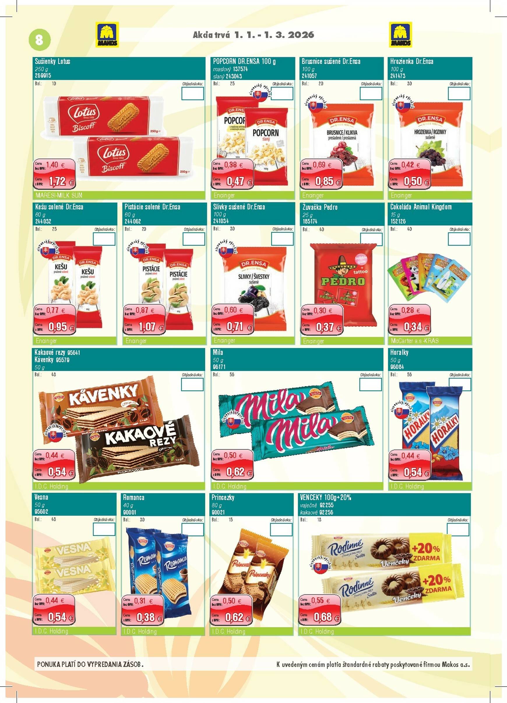 Page 8 of Aktuálny makos leták platný od štvrtka 01.01 do 01.03