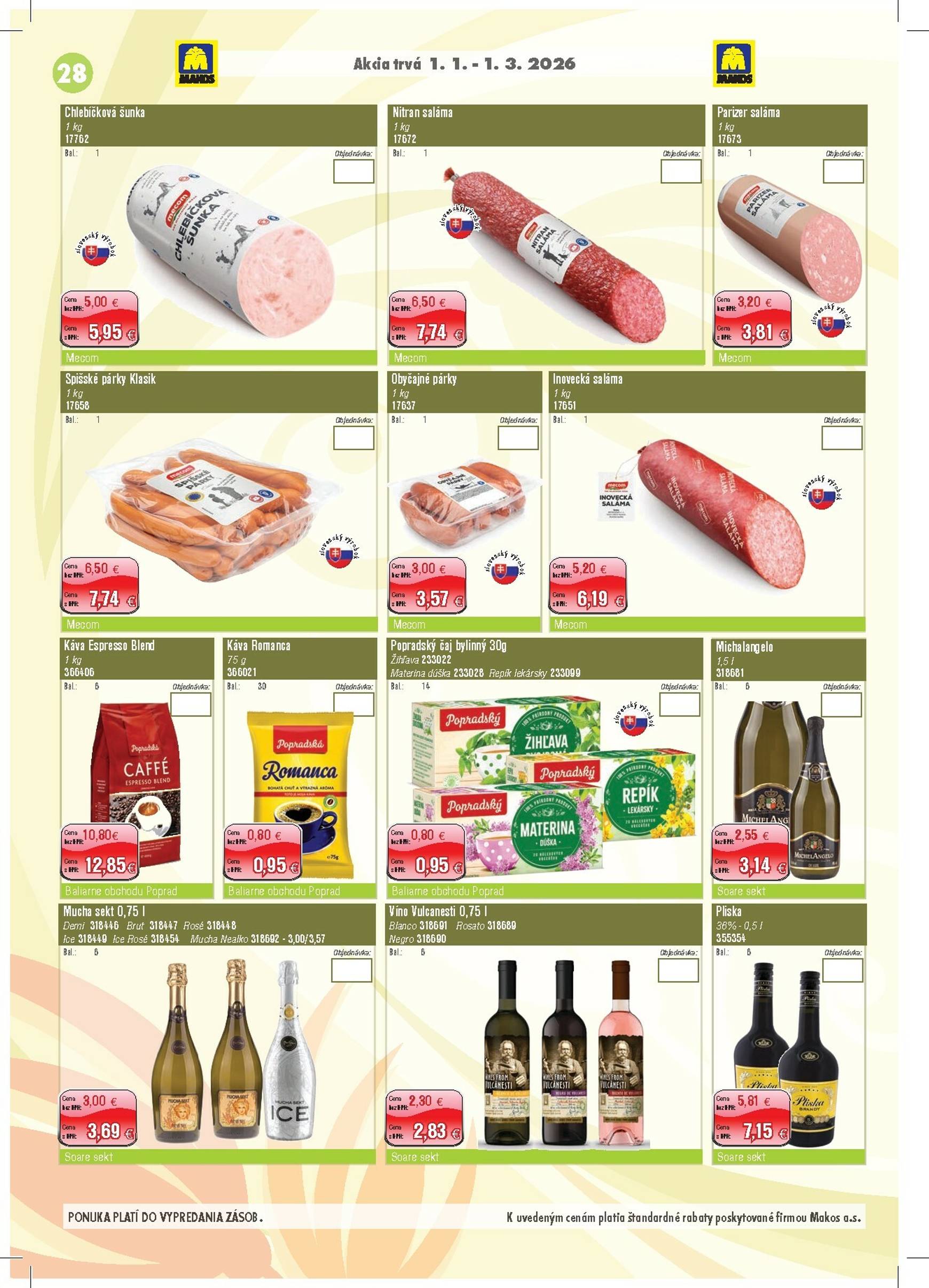 Page 28 of Aktuálny makos leták platný od štvrtka 01.01 do 01.03