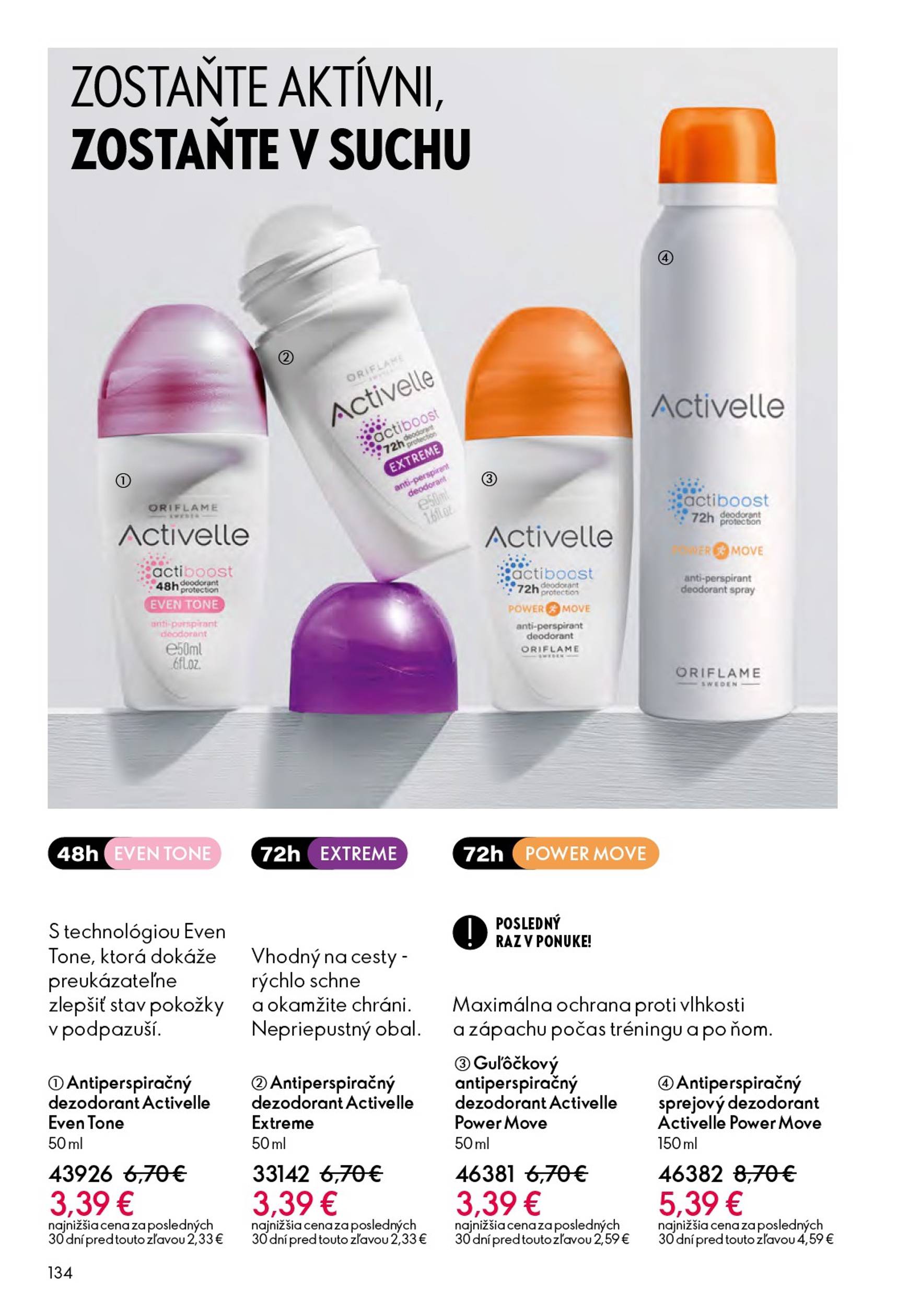 Page 134 of Aktuálny oriflame leták platný od stredy 21.01 do 10.02