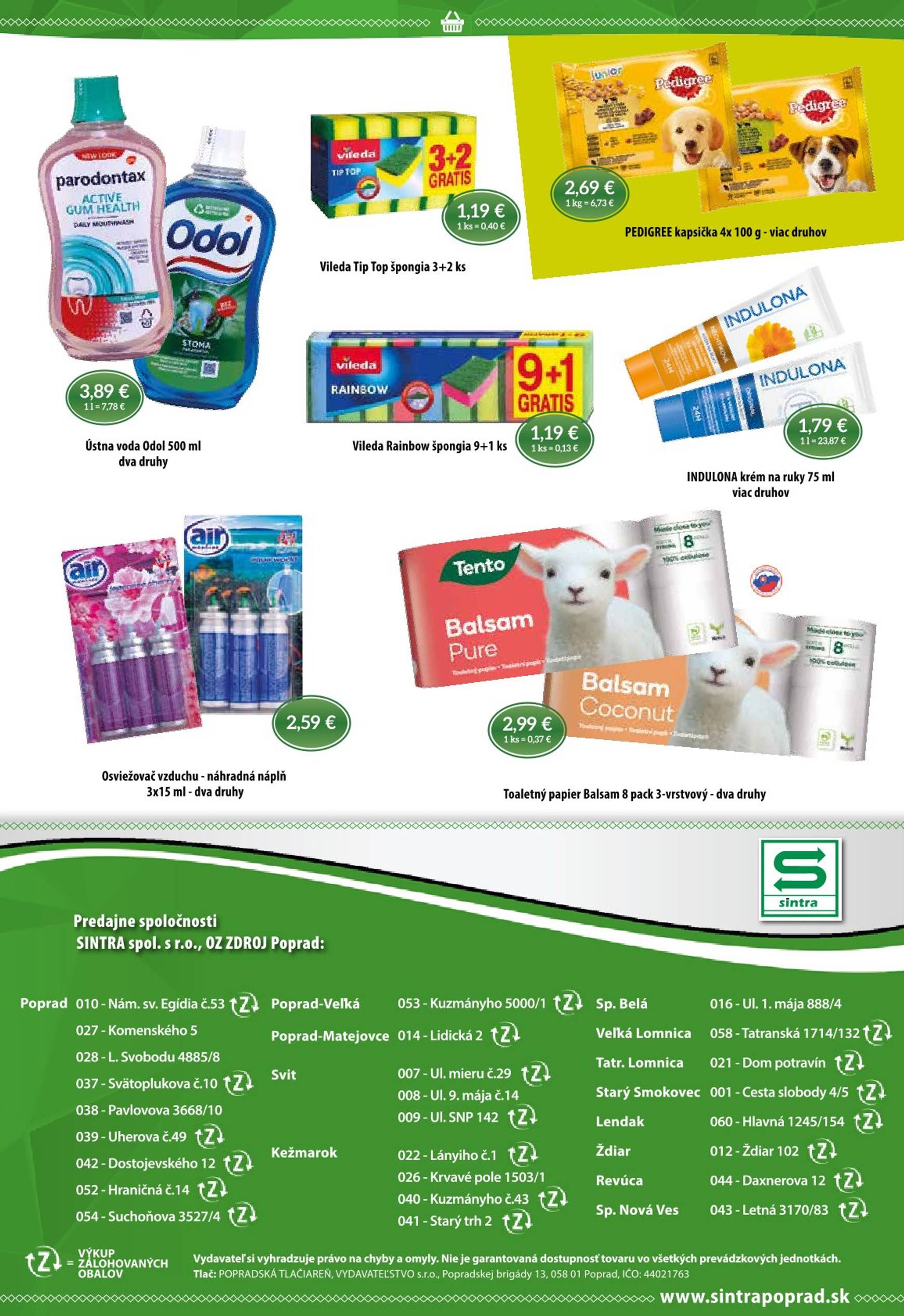 Page 10 of Aktuálny sintra leták platný od štvrtka 22.01 do 04.02