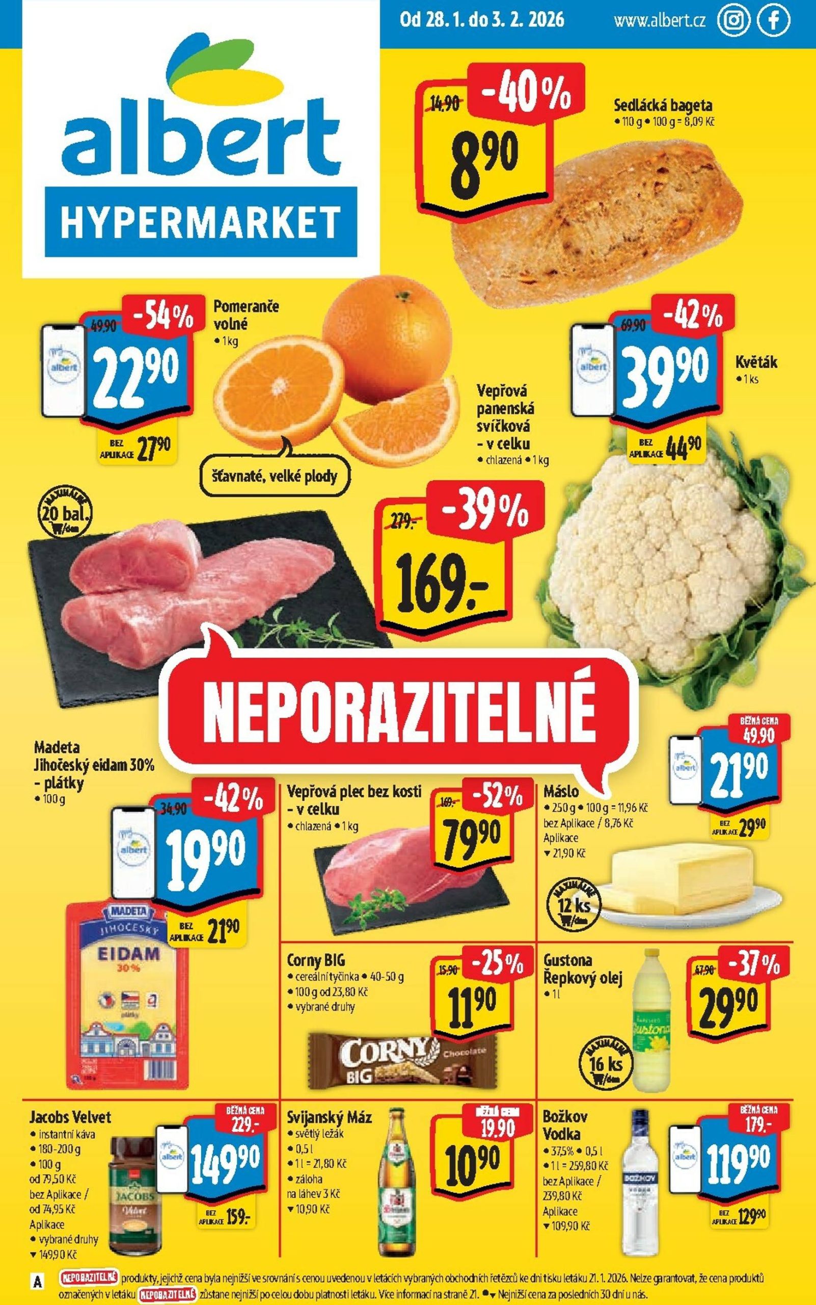 Page 1 of Aktuálny albert-cesko leták platný od stredy 28.01 do 03.02