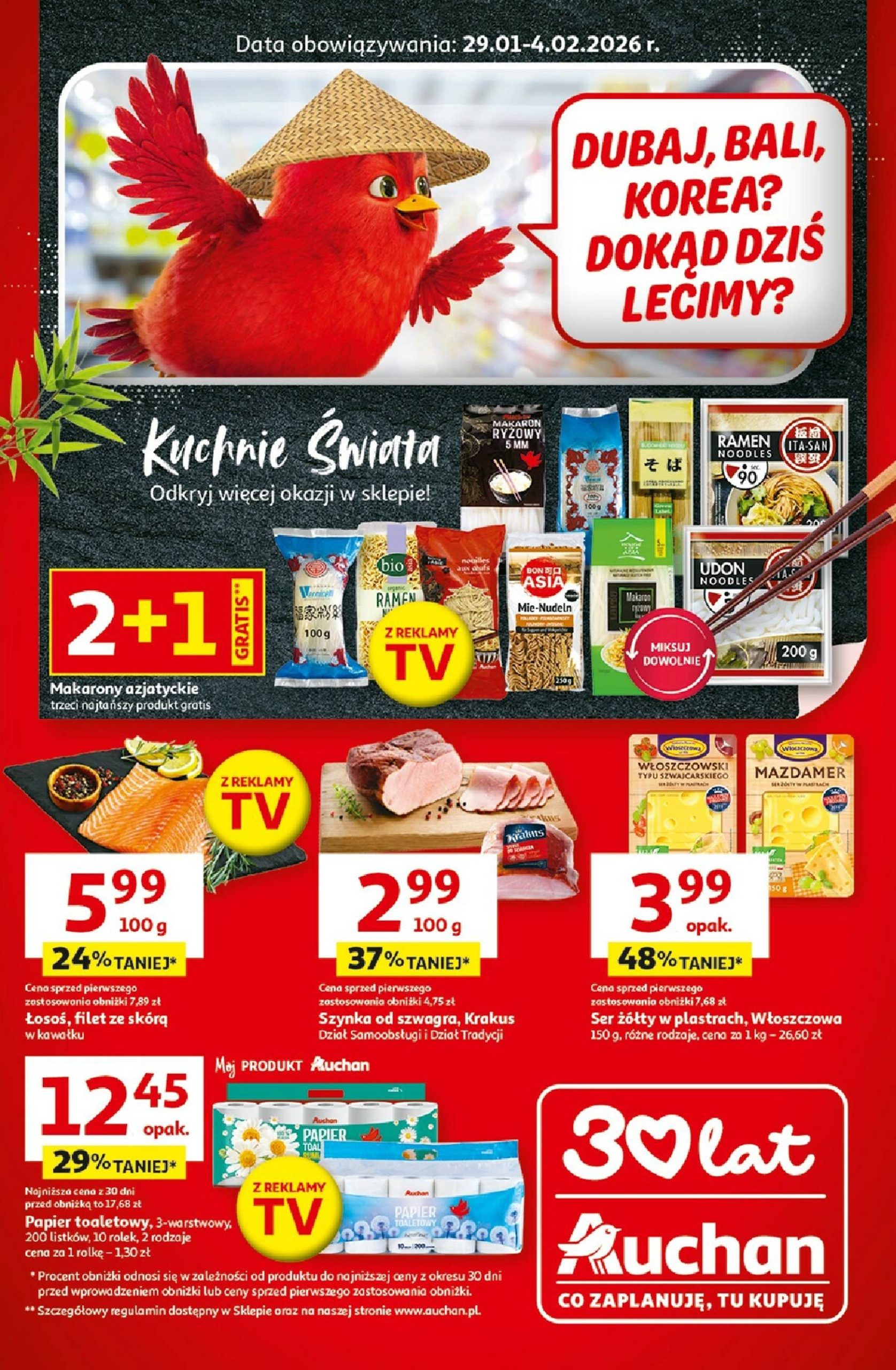 Page 1 of Aktuálny auchan-polsko leták platný od štvrtka 29.01 do 04.02