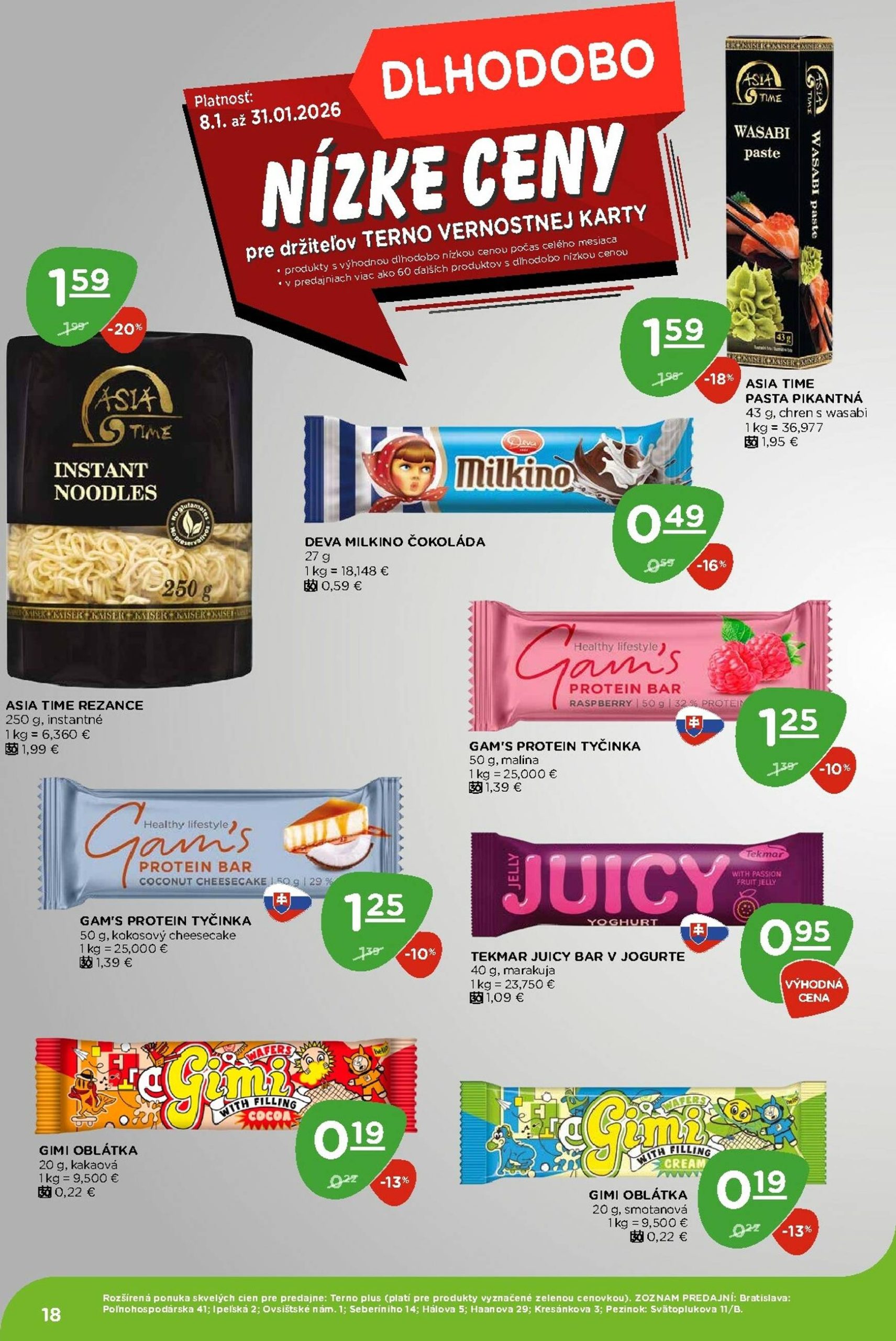 Page 18 of Aktuálny terno leták platný od štvrtka 29.01 do 04.02