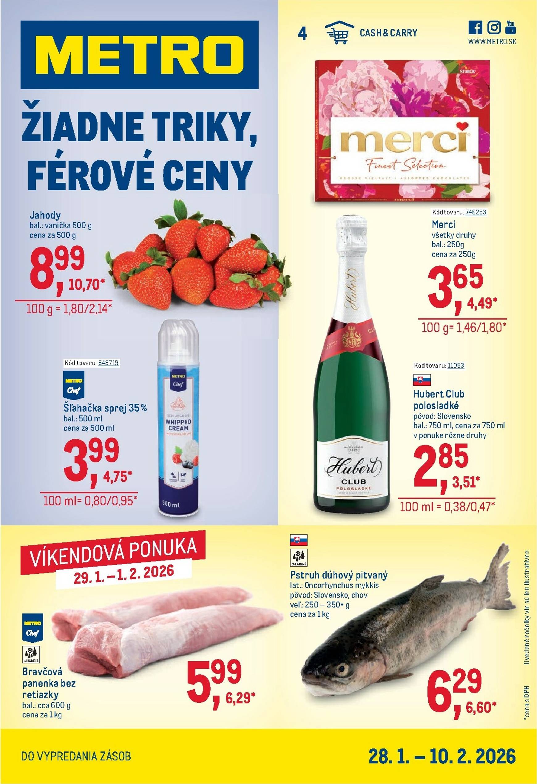 Page 1 of Aktuálny metro leták platný od stredy 28.01 do 10.02