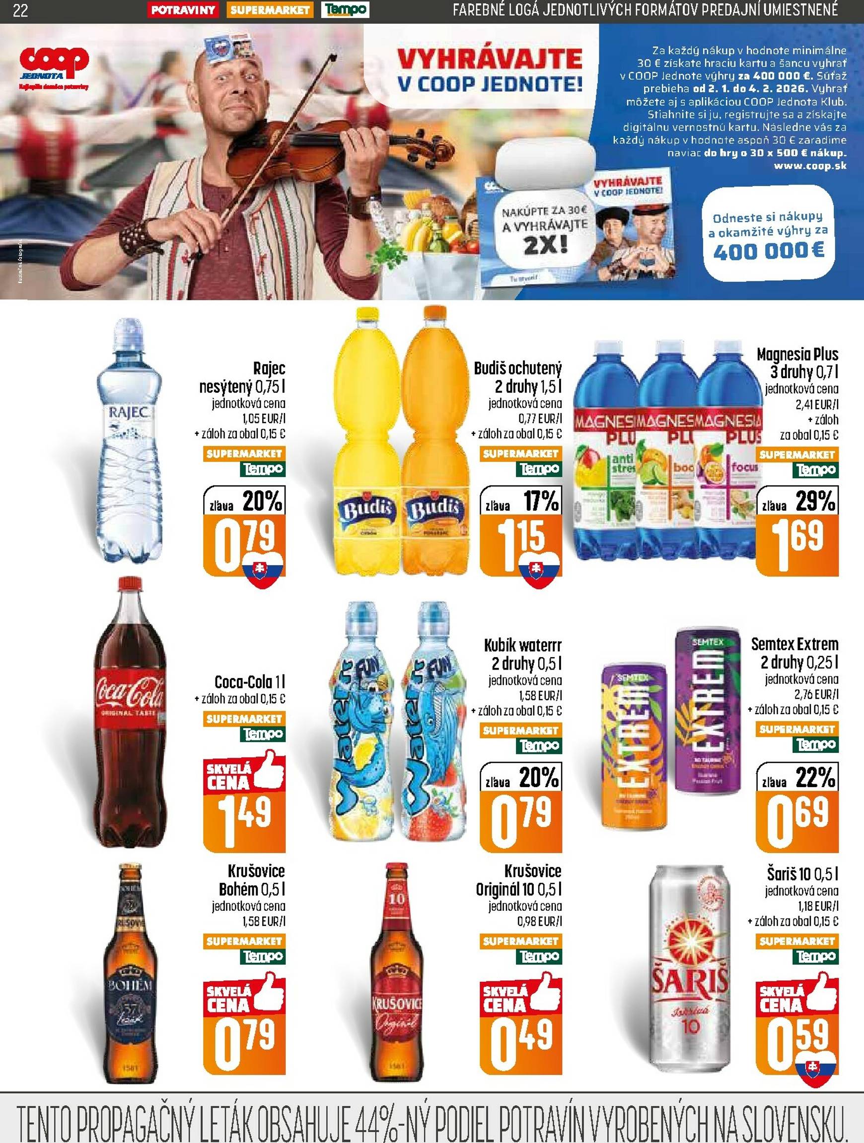 Page 22 of Aktuálny coop-jednota leták platný od štvrtka 29.01 do 04.02