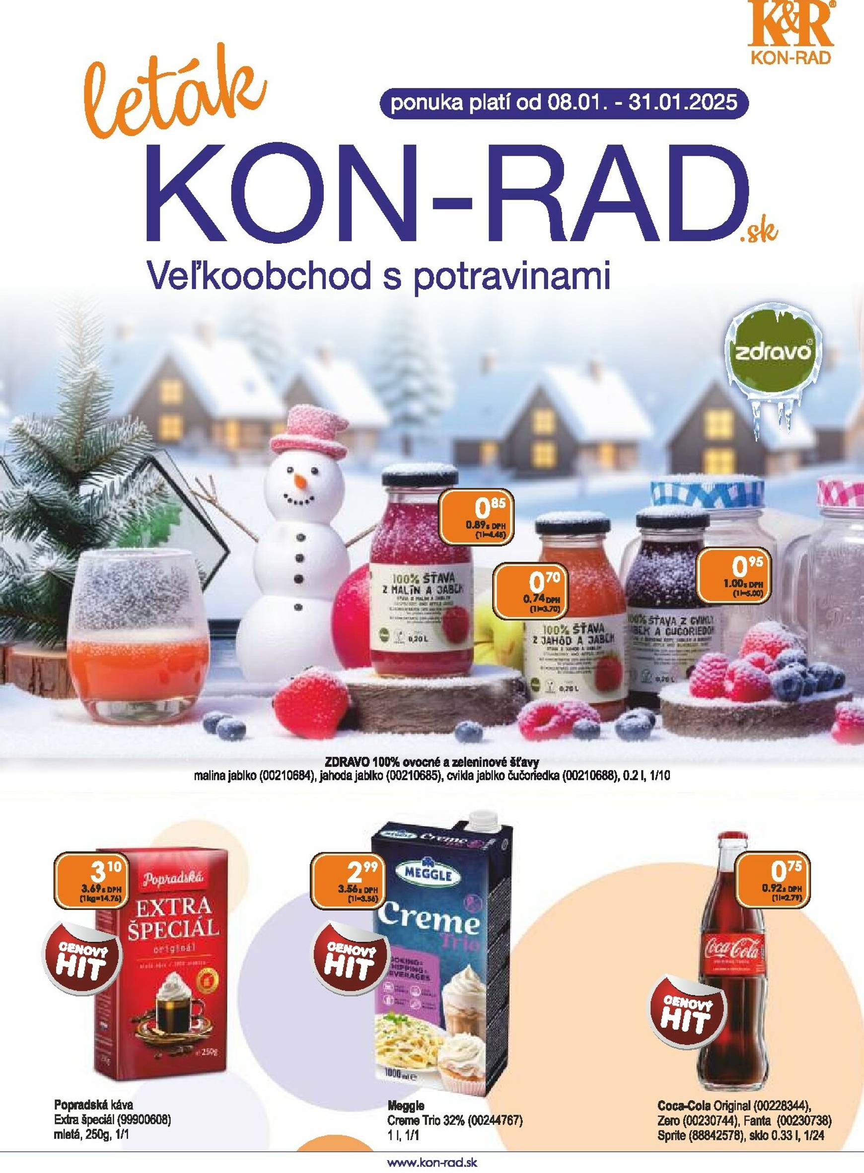 Page 1 of Aktuálny kon-rad leták platný od štvrtka 08.01 do 31.01