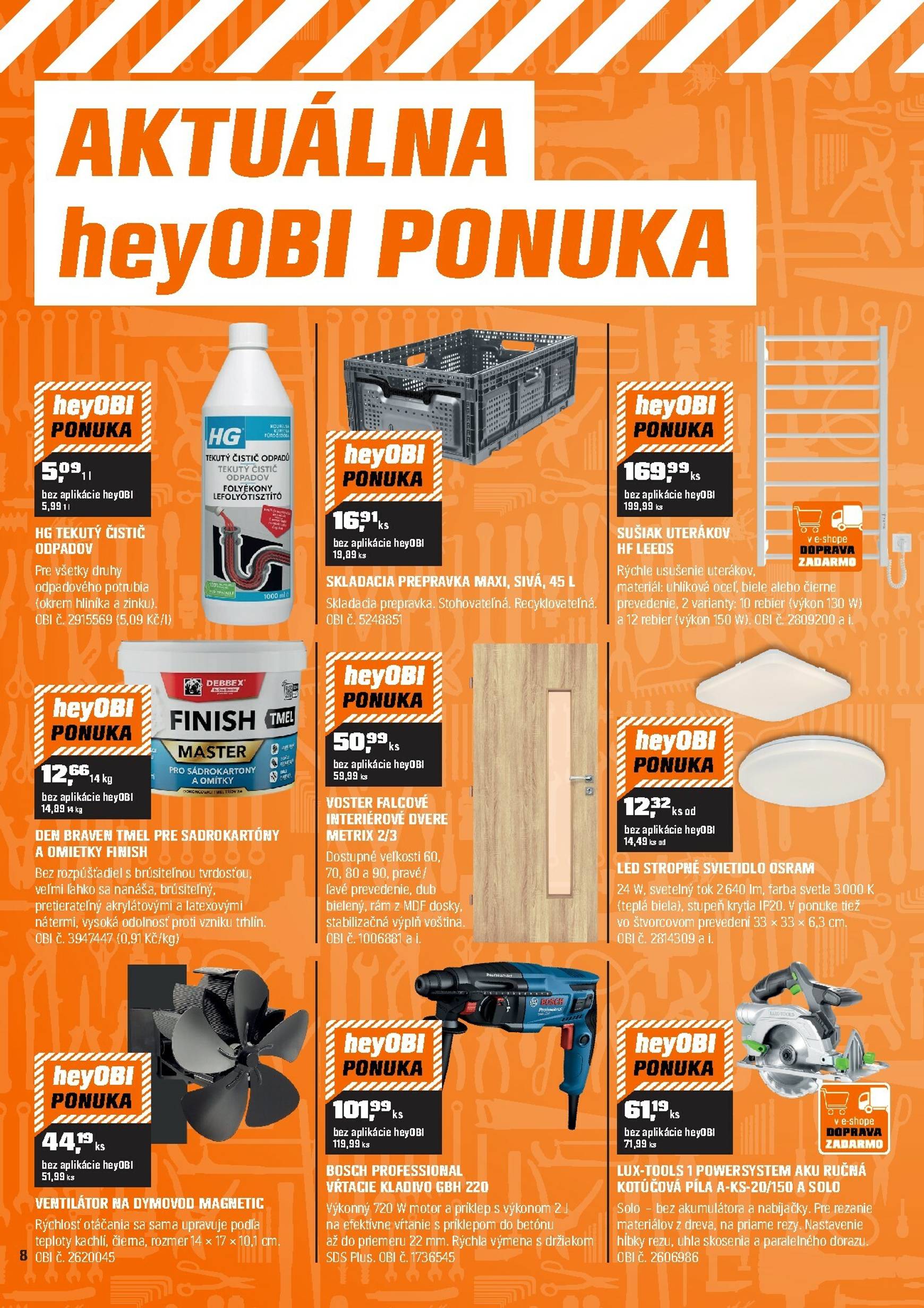 Page 8 of Aktuálny obi leták platný od piatka 02.01 do 31.01