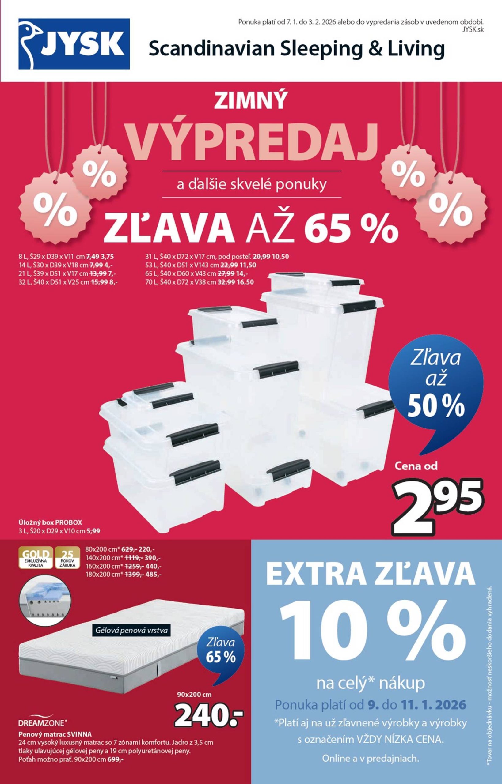 Page 1 of Aktuálny jysk leták platný od stredy 07.01 do 03.02