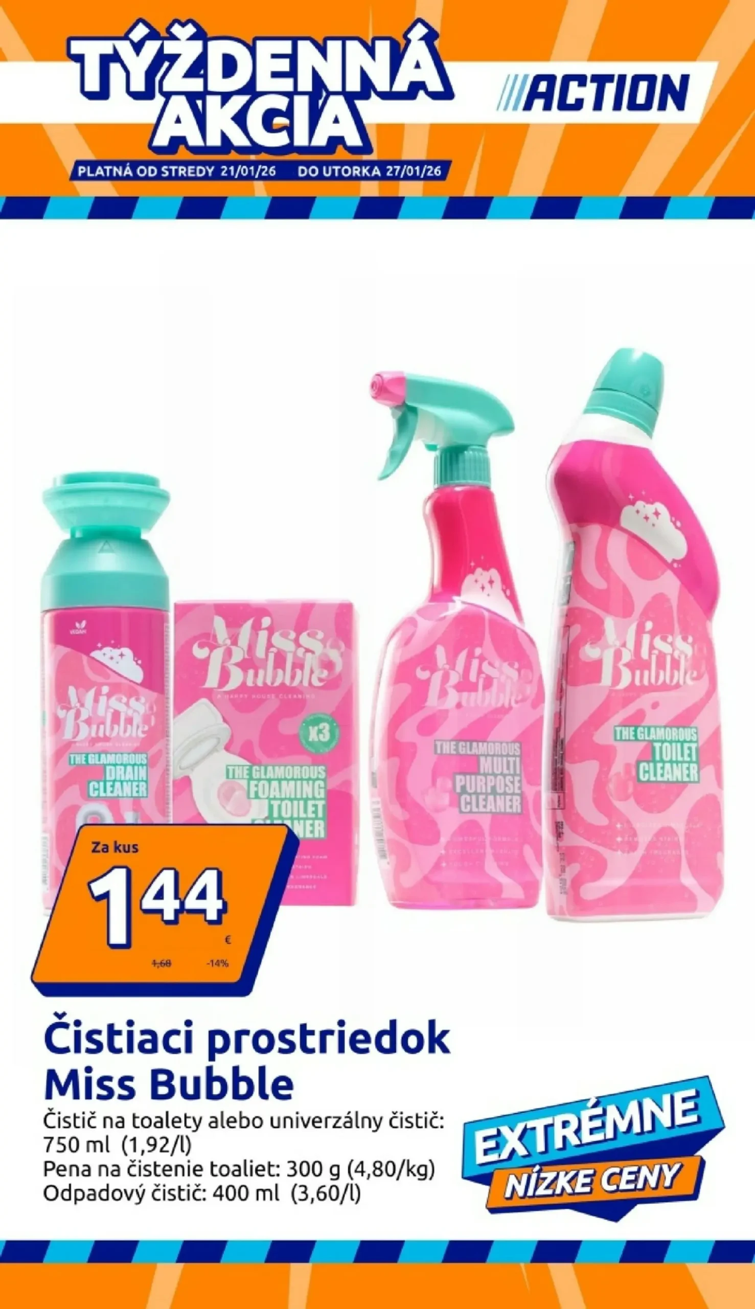 Page 1 of Aktuálny action leták platný od stredy 21.01 do 27.01