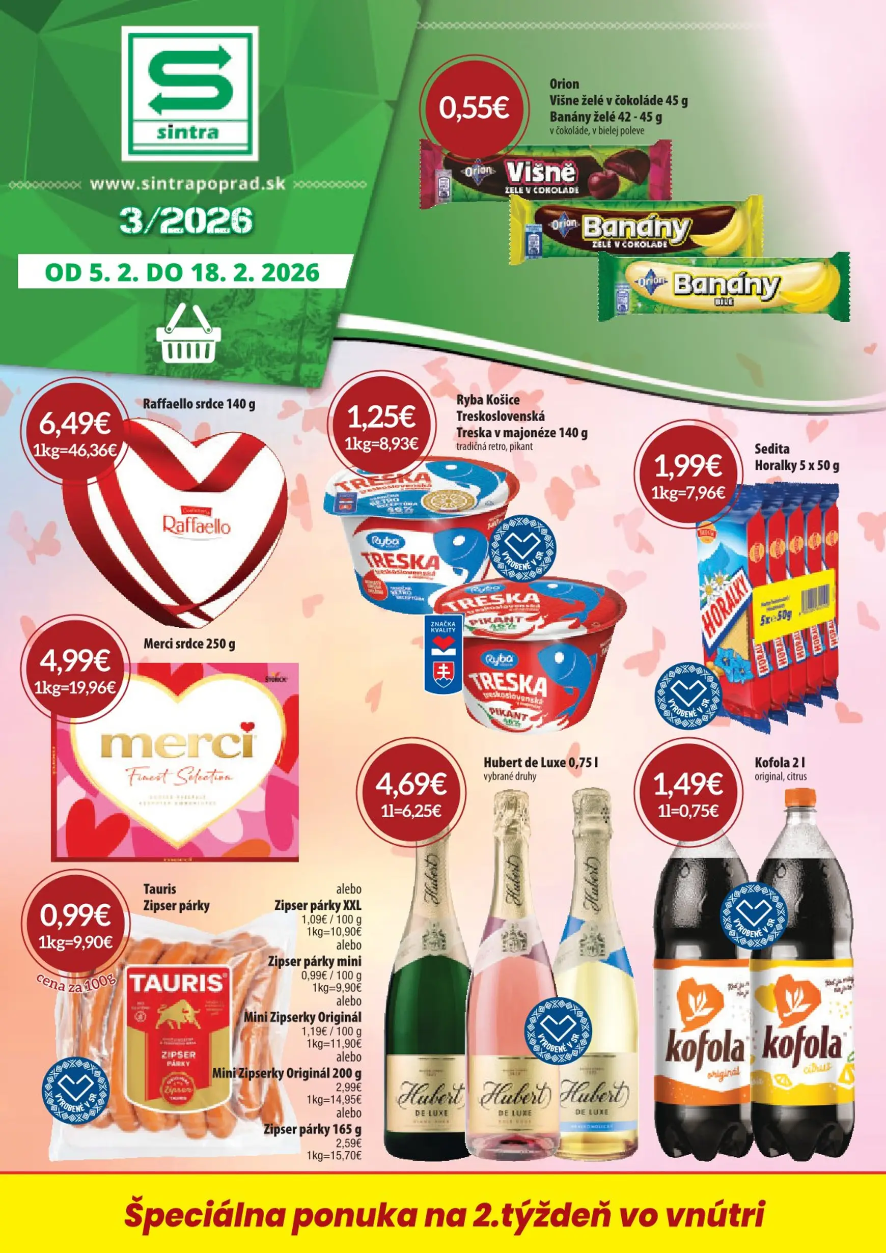 Page 1 of Aktuálny sintra leták platný od štvrtka 05.02 do 18.02