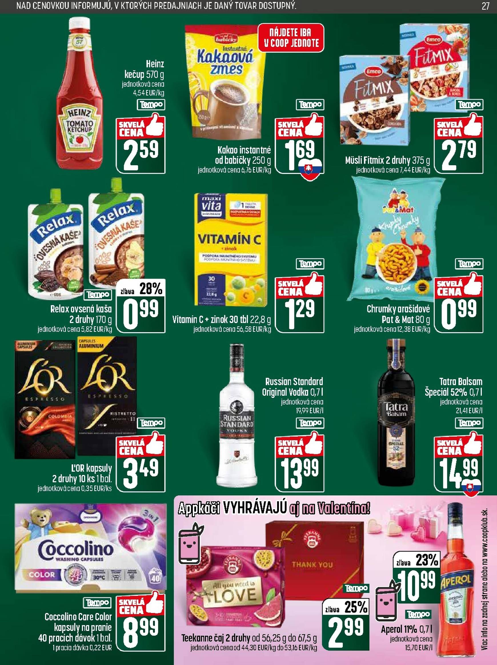Page 27 of Aktuálny coop-jednota leták platný od štvrtka 12.02 do 18.02