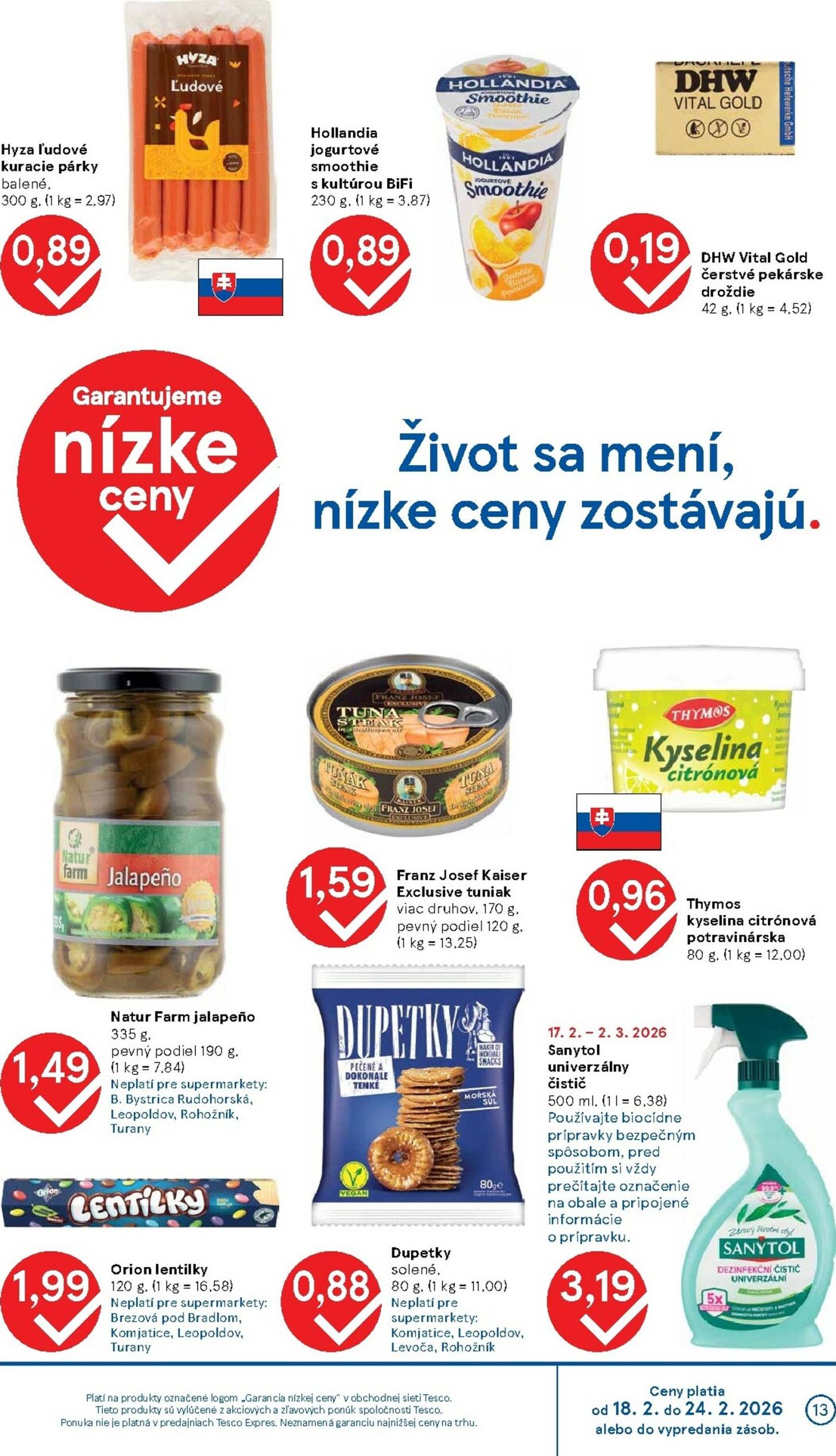 Page 13 of Aktuálny tesco leták platný od stredy 18.02 do 24.02