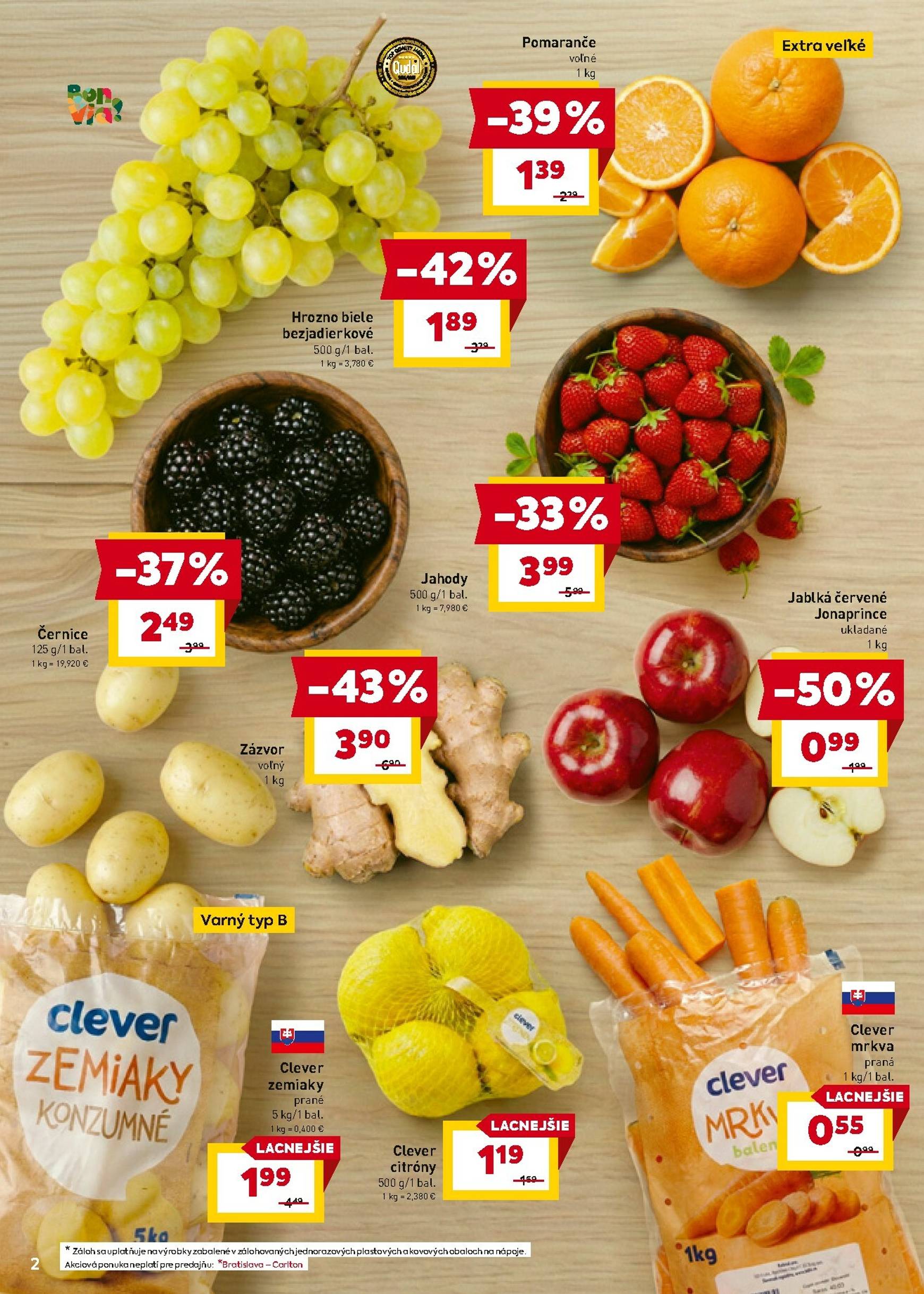 Page 2 of Aktuálny billa leták platný od stredy 18.02 do 24.02