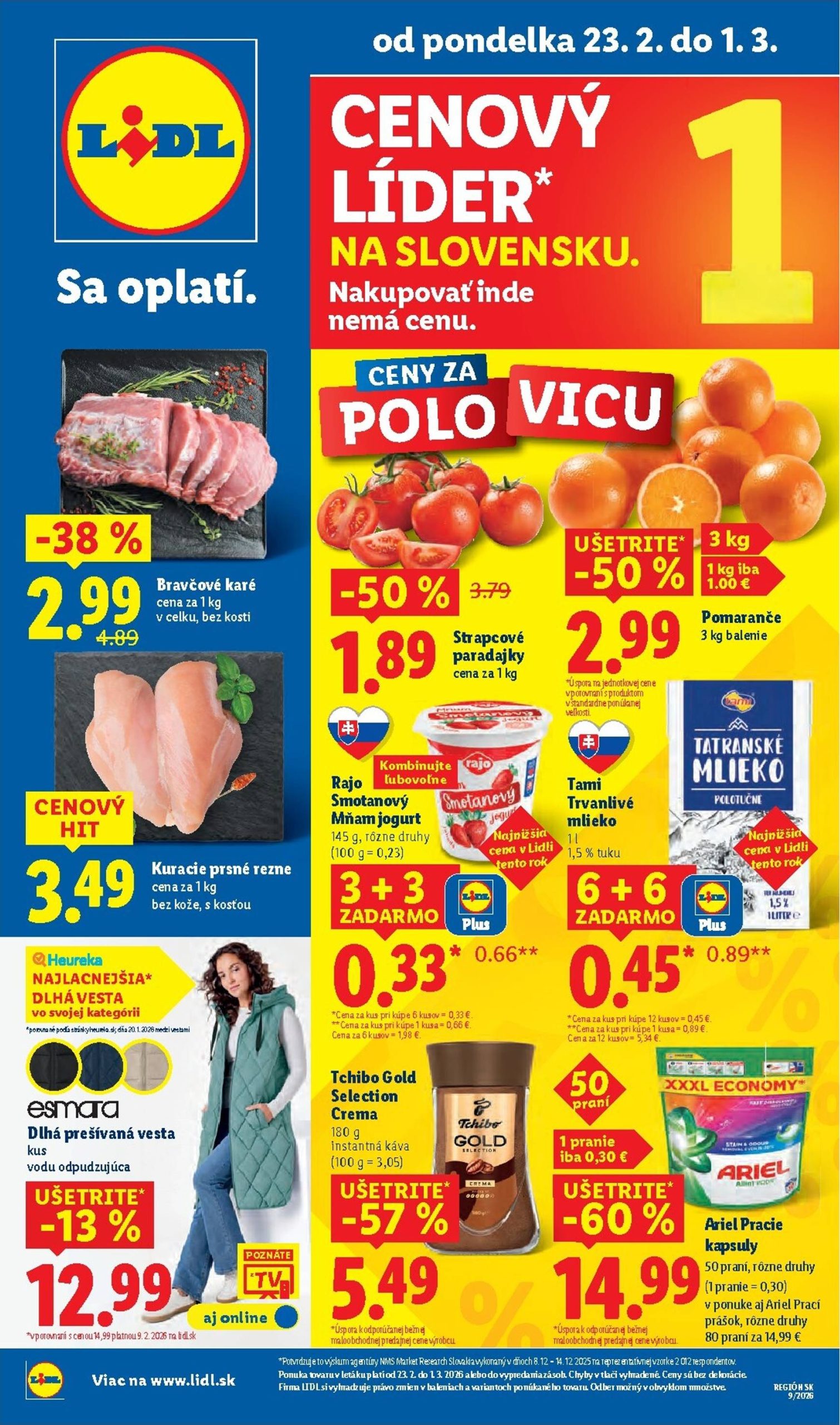 Page 1 of Aktuálny lidl leták platný od pondelka 23.02 do 01.03