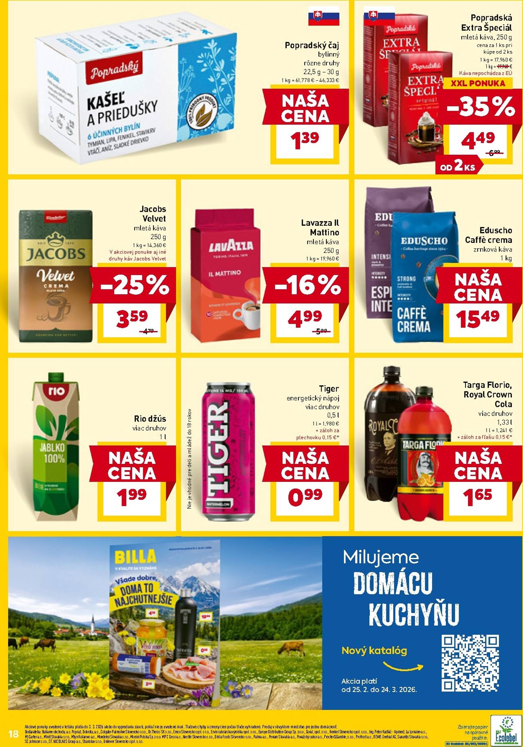 Page 18 of Aktuálny billa leták platný od stredy 25.02 do 03.03