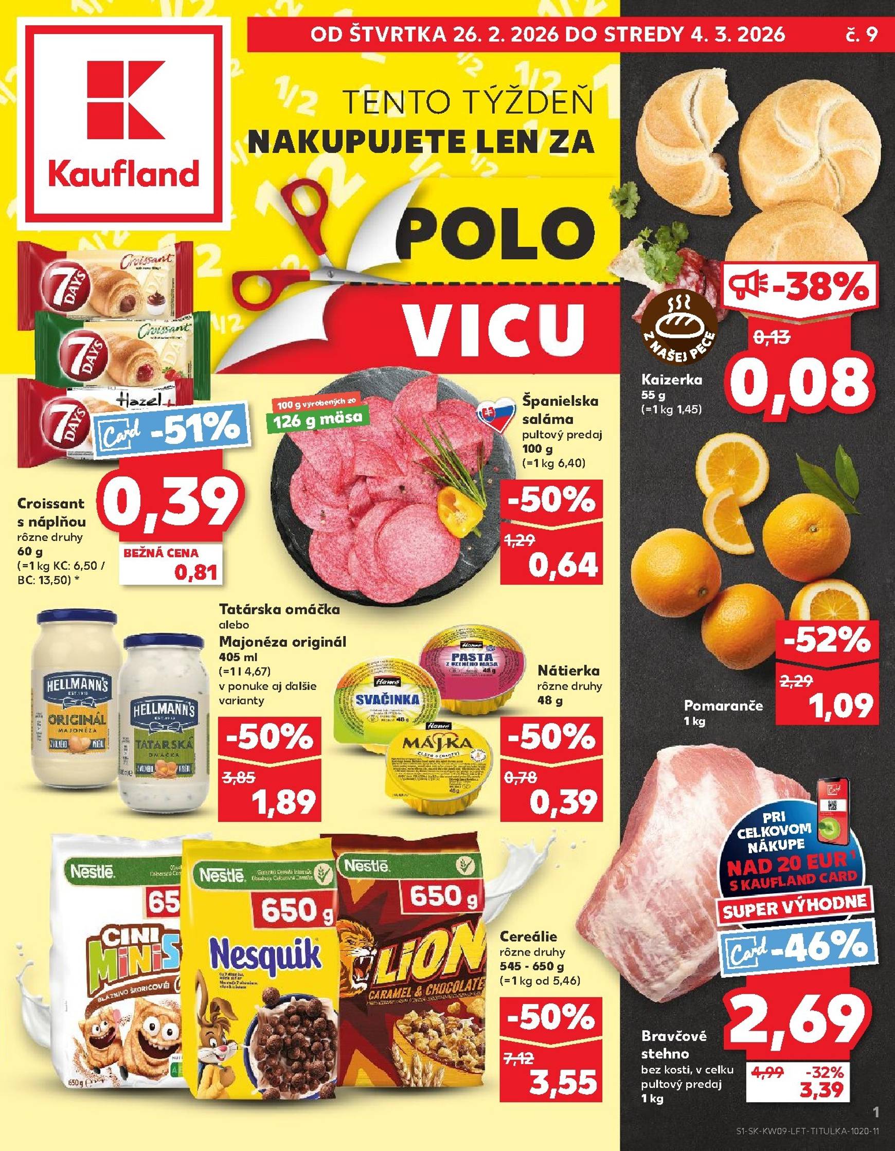Page 1 of Aktuálny kaufland leták platný od štvrtka 26.02 do 04.03