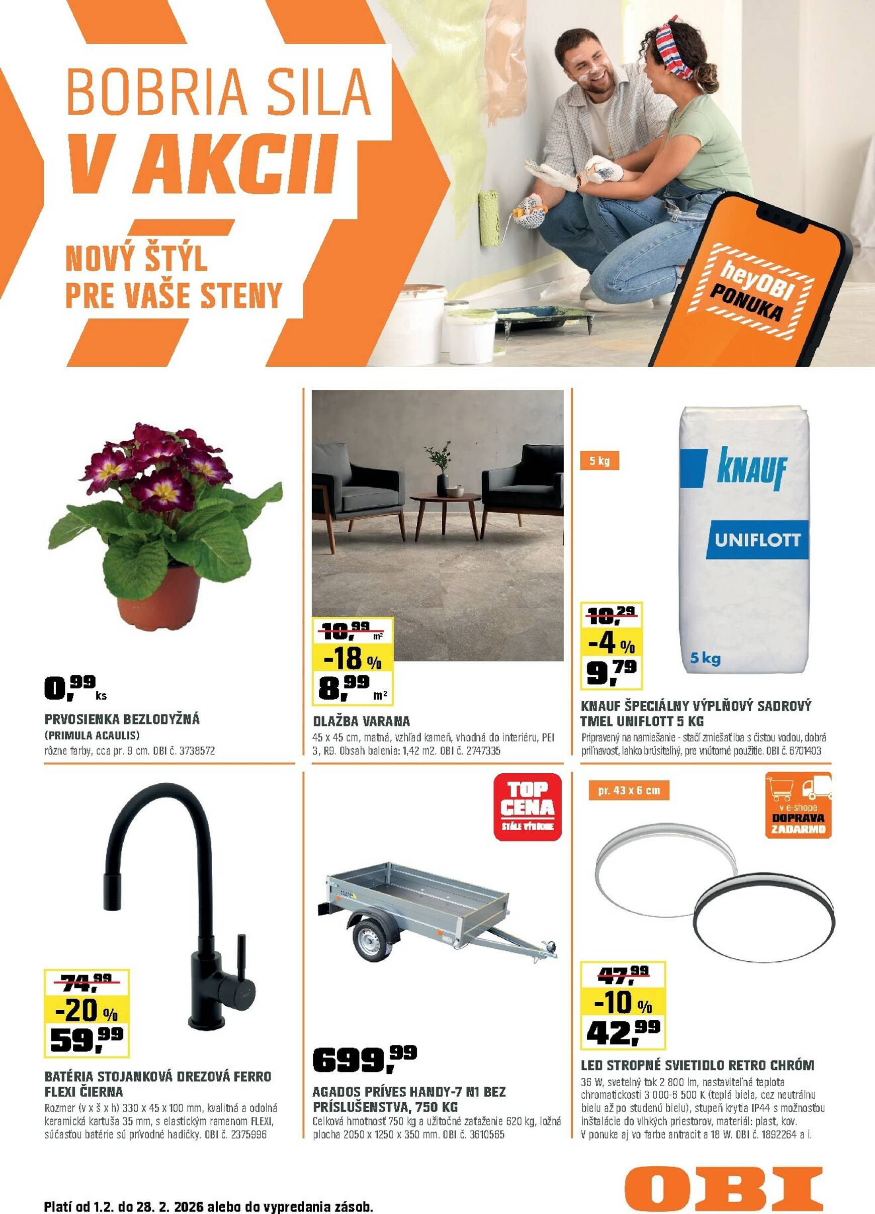 Page 1 of Aktuálny obi leták platný od nedele 01.02 do 28.02