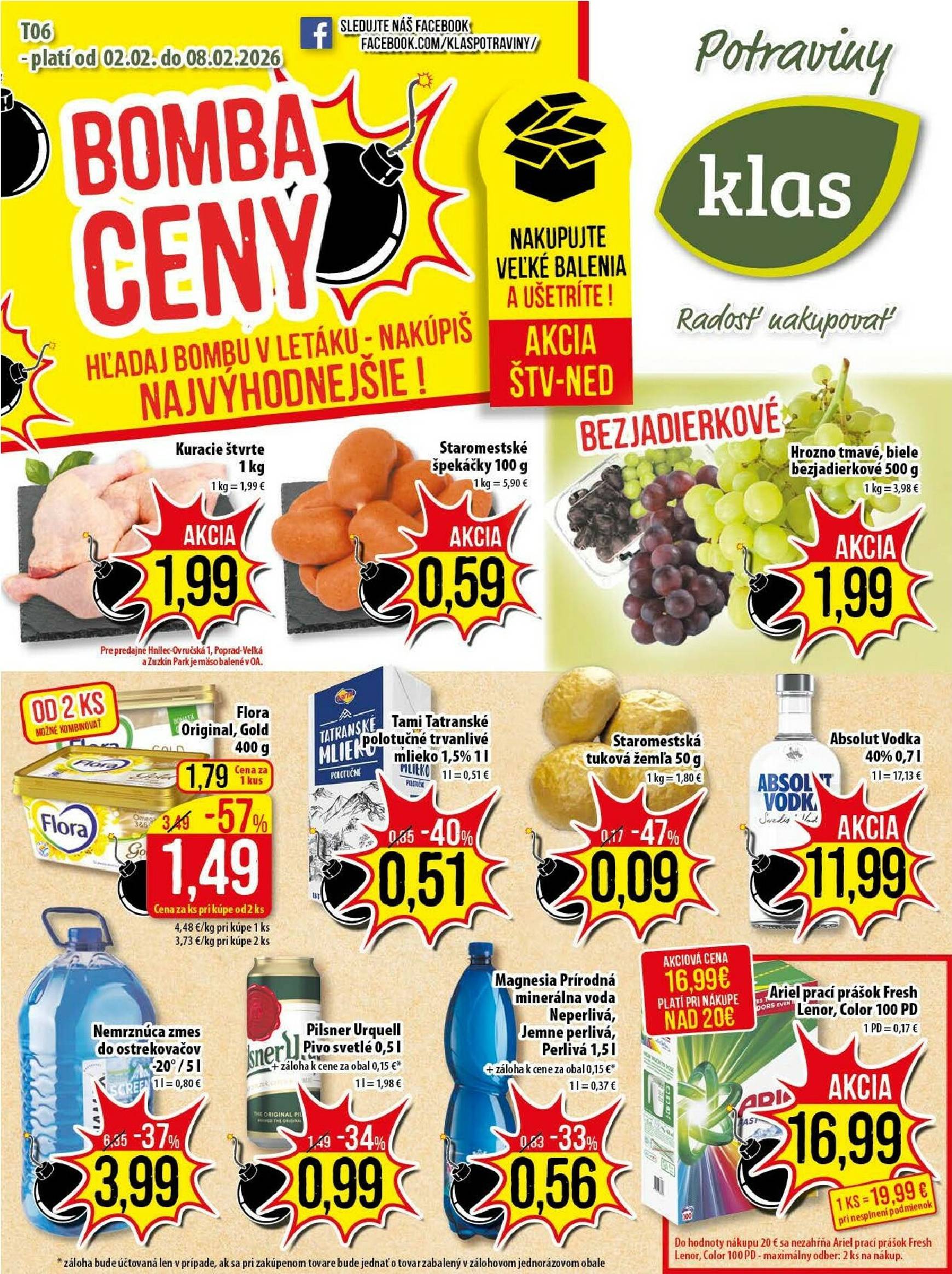 Page 1 of Aktuálny klas leták platný od pondelka 02.02 do 08.02