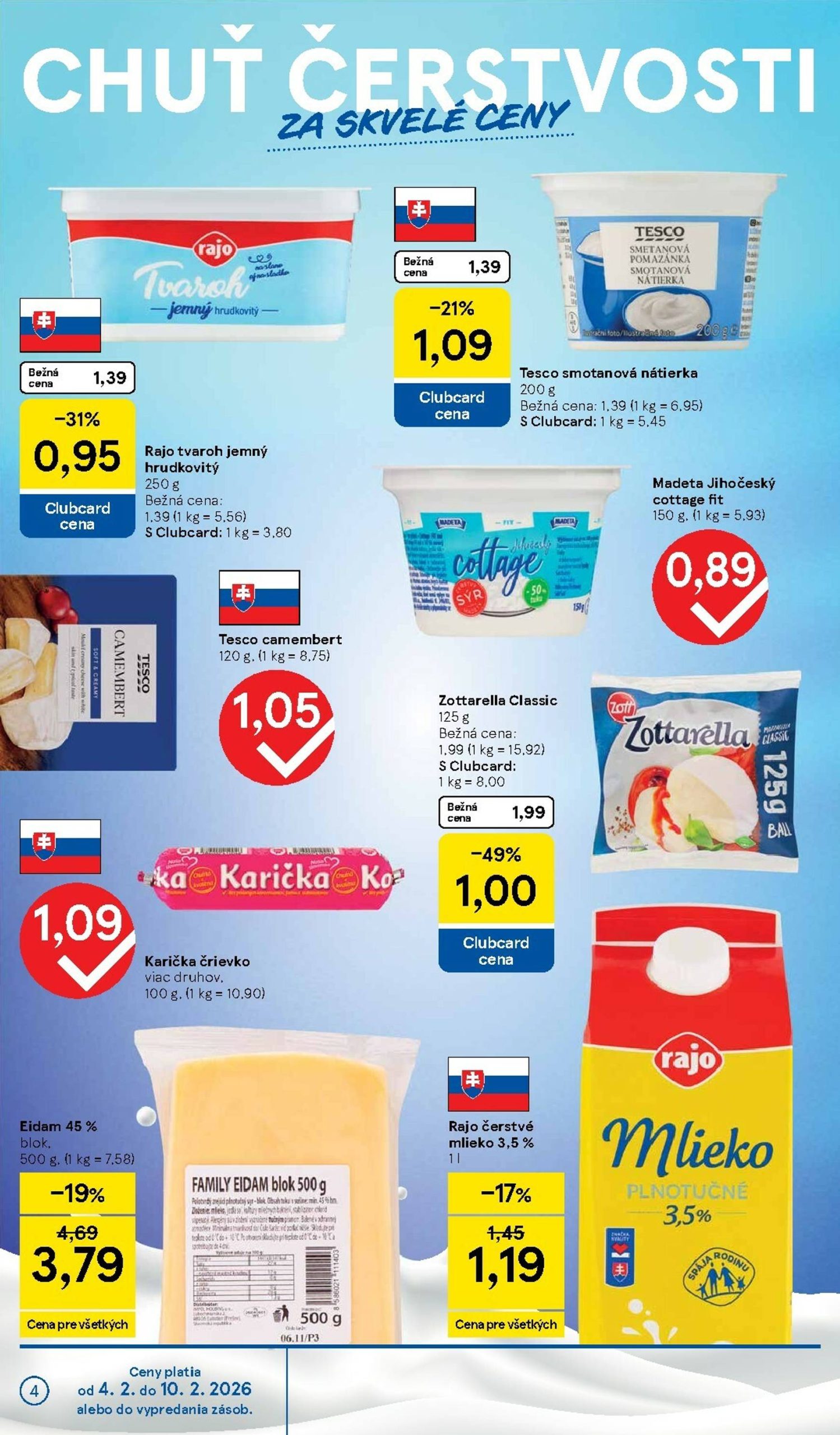 Page 4 of Aktuálny tesco leták platný od stredy 04.02 do 10.02
