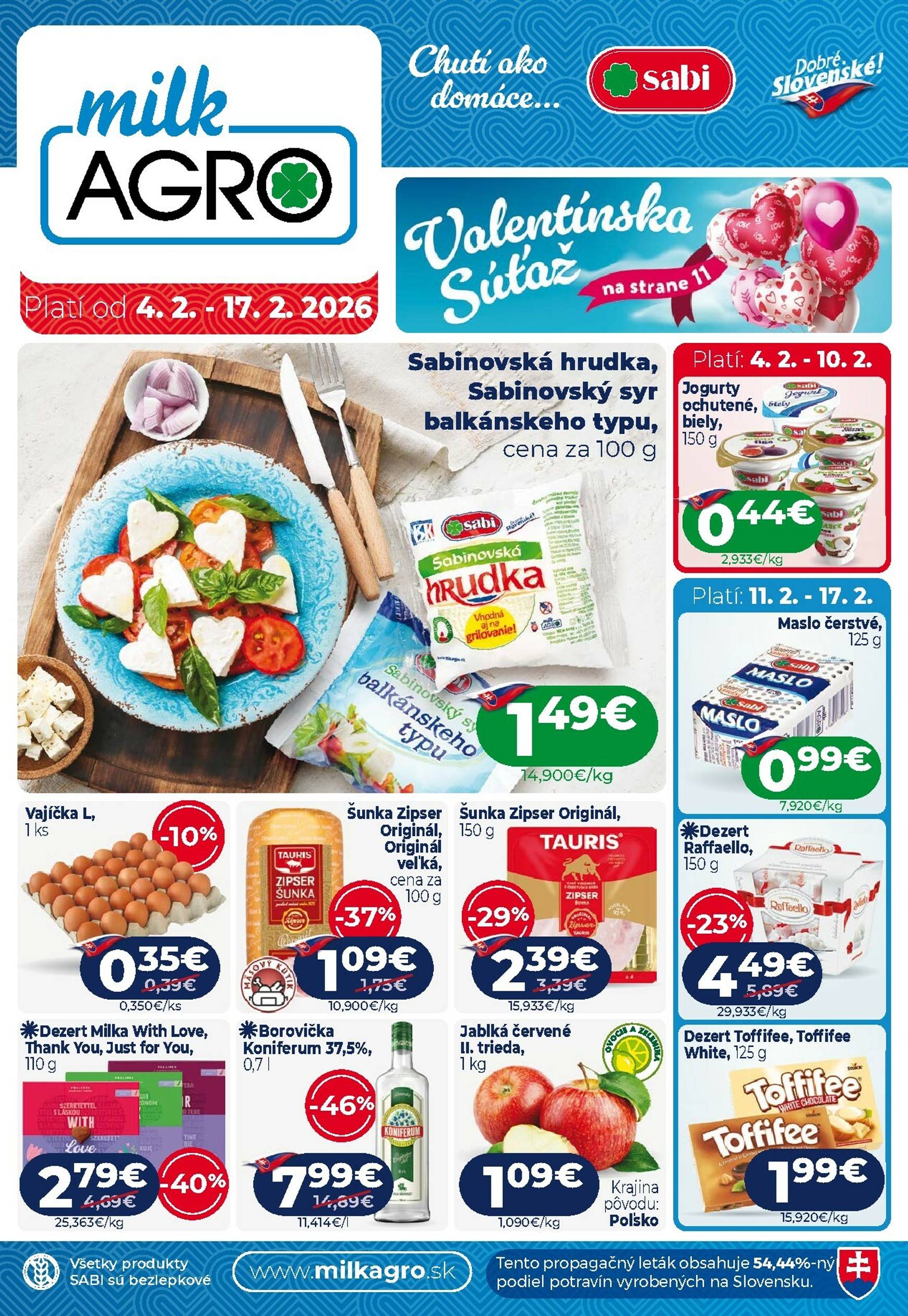 Page 1 of Aktuálny milk-agro leták platný od stredy 04.02 do 17.02