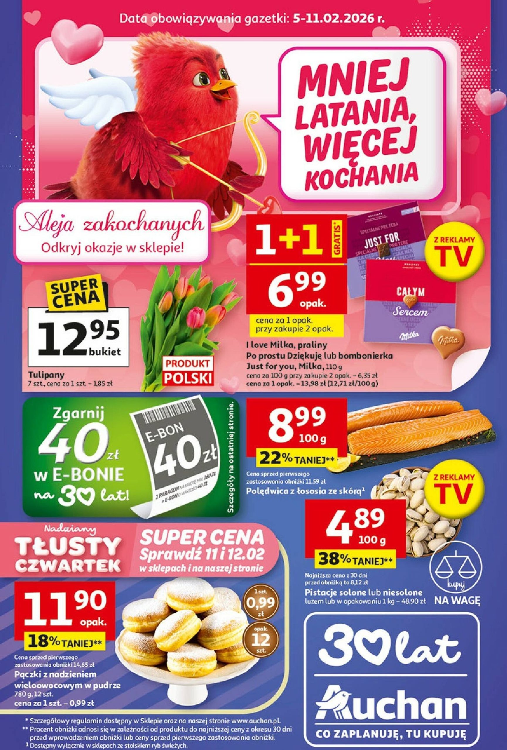 Page 1 of Aktuálny auchan-polsko leták platný od štvrtka 05.02 do 11.02