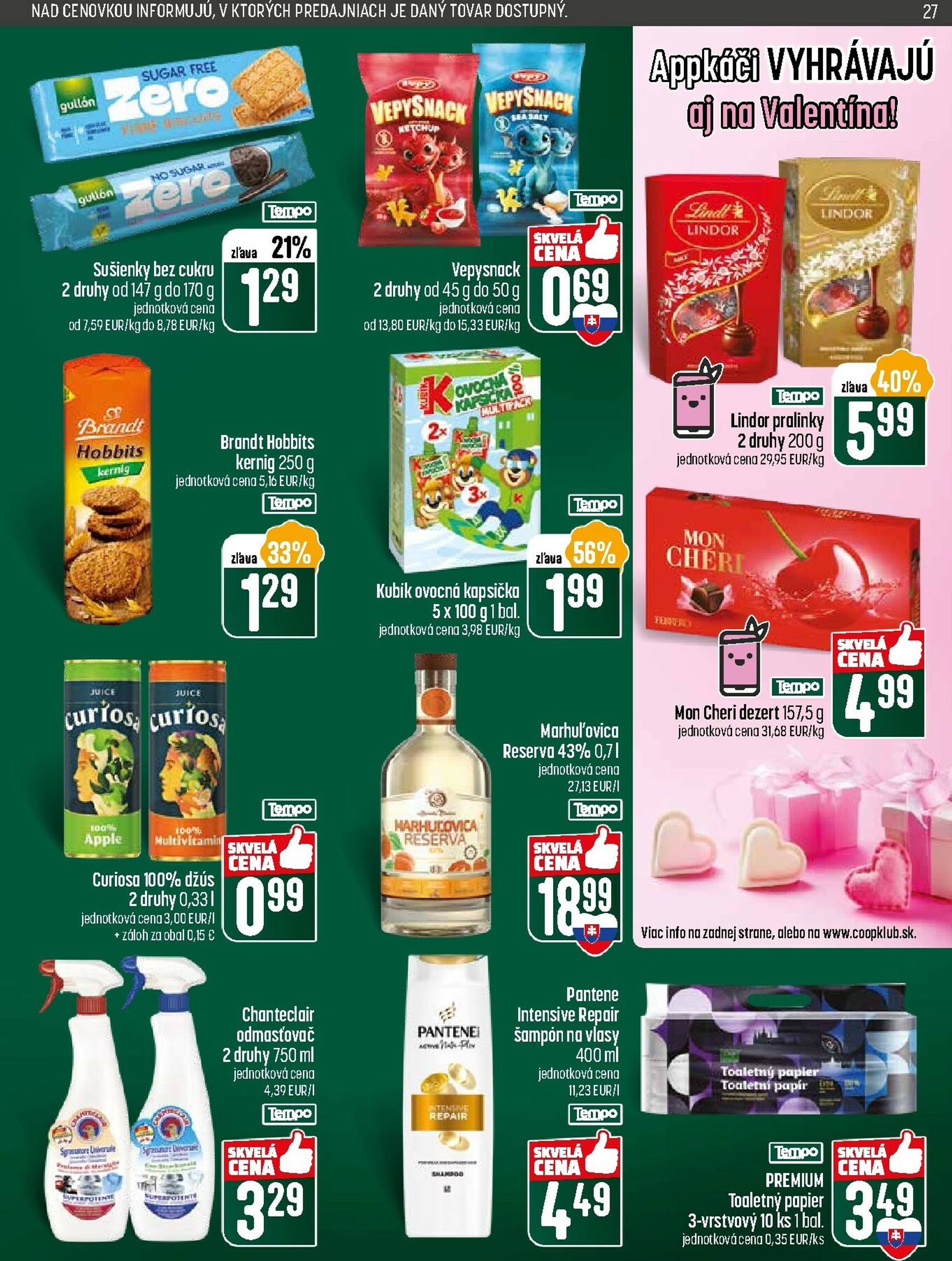 Page 27 of Aktuálny coop-jednota leták platný od štvrtka 05.02 do 11.02