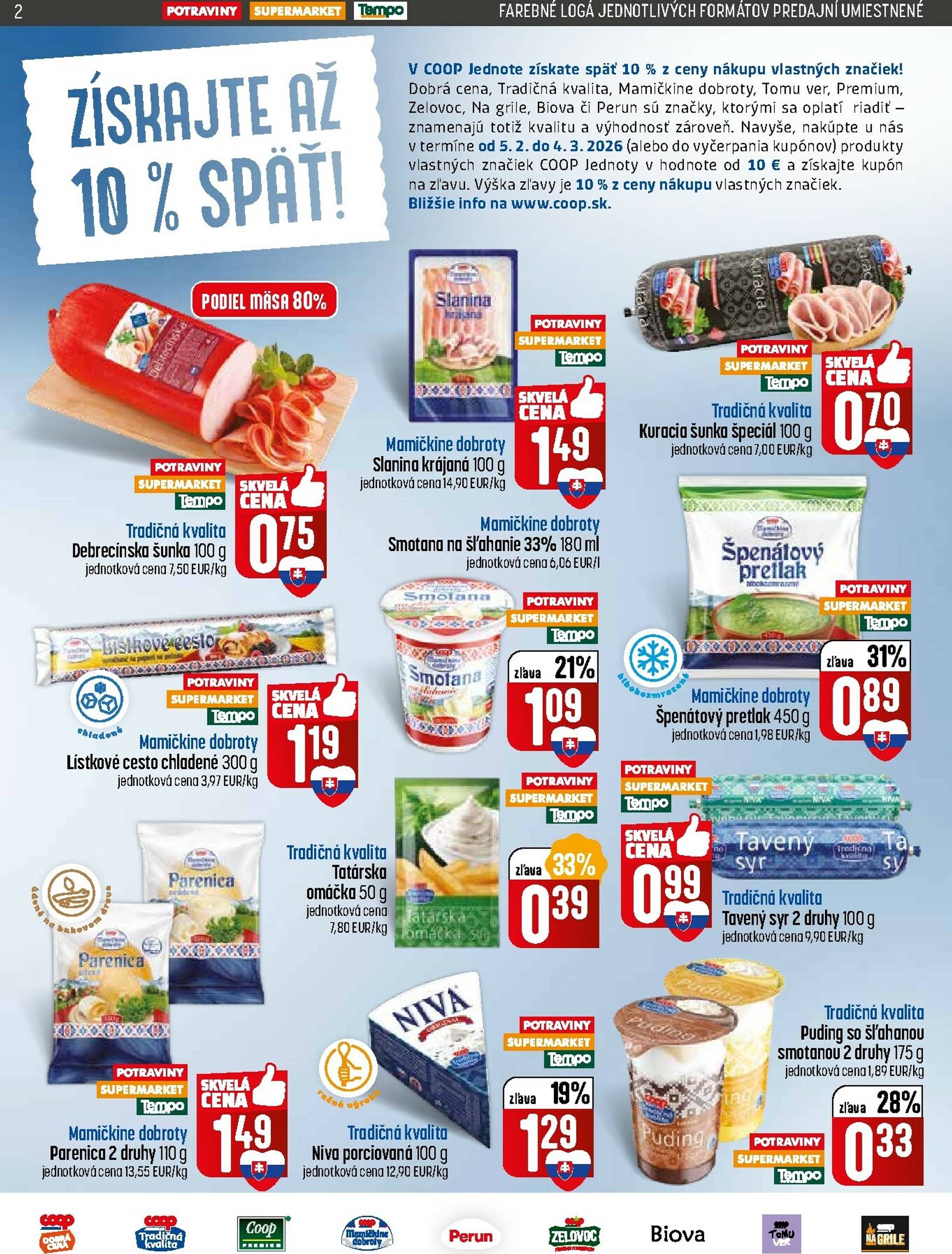 Page 2 of Aktuálny coop-jednota leták platný od štvrtka 05.02 do 11.02