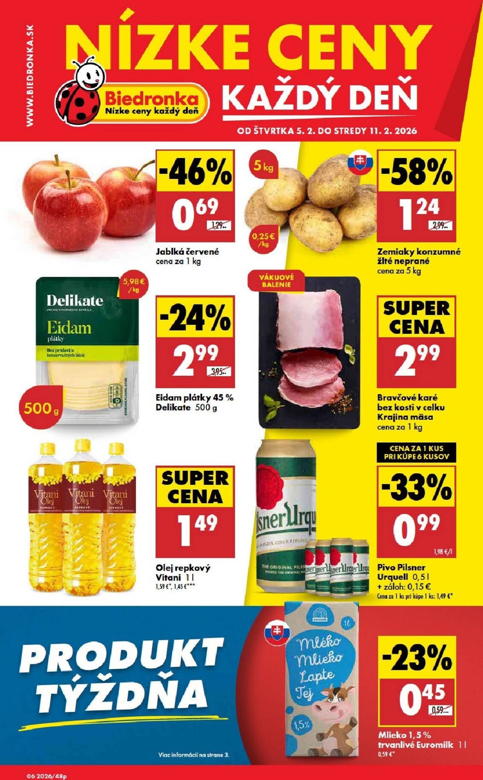 Page 1 of Aktuálny biedronka leták platný od štvrtka 05.02 do 11.02