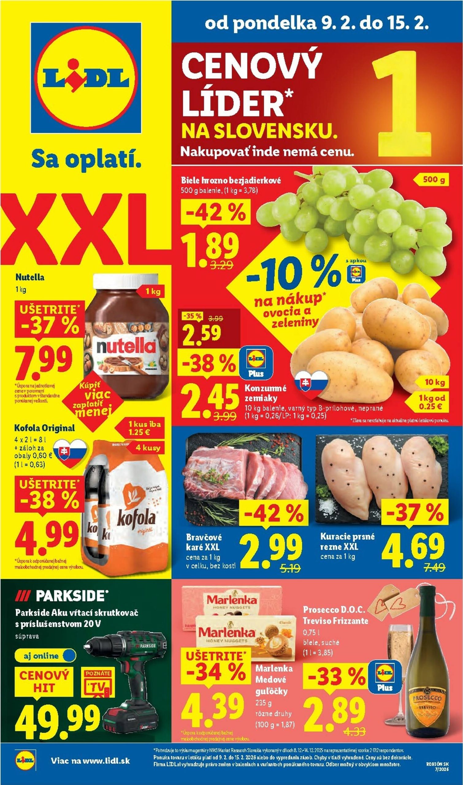 Page 1 of Aktuálny lidl leták platný od pondelka 09.02 do 15.02