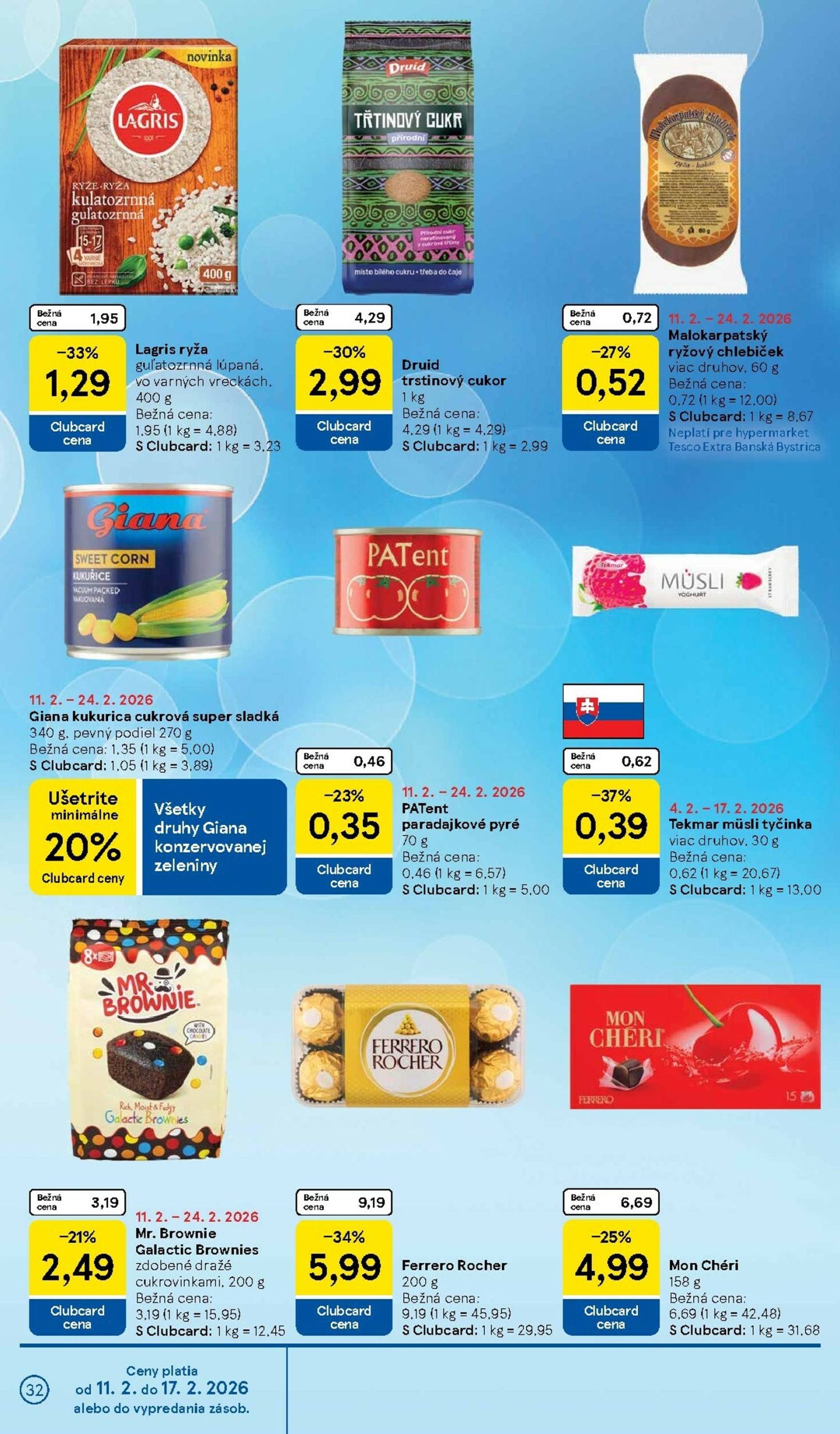 Page 32 of Aktuálny tesco leták platný od stredy 11.02 do 17.02
