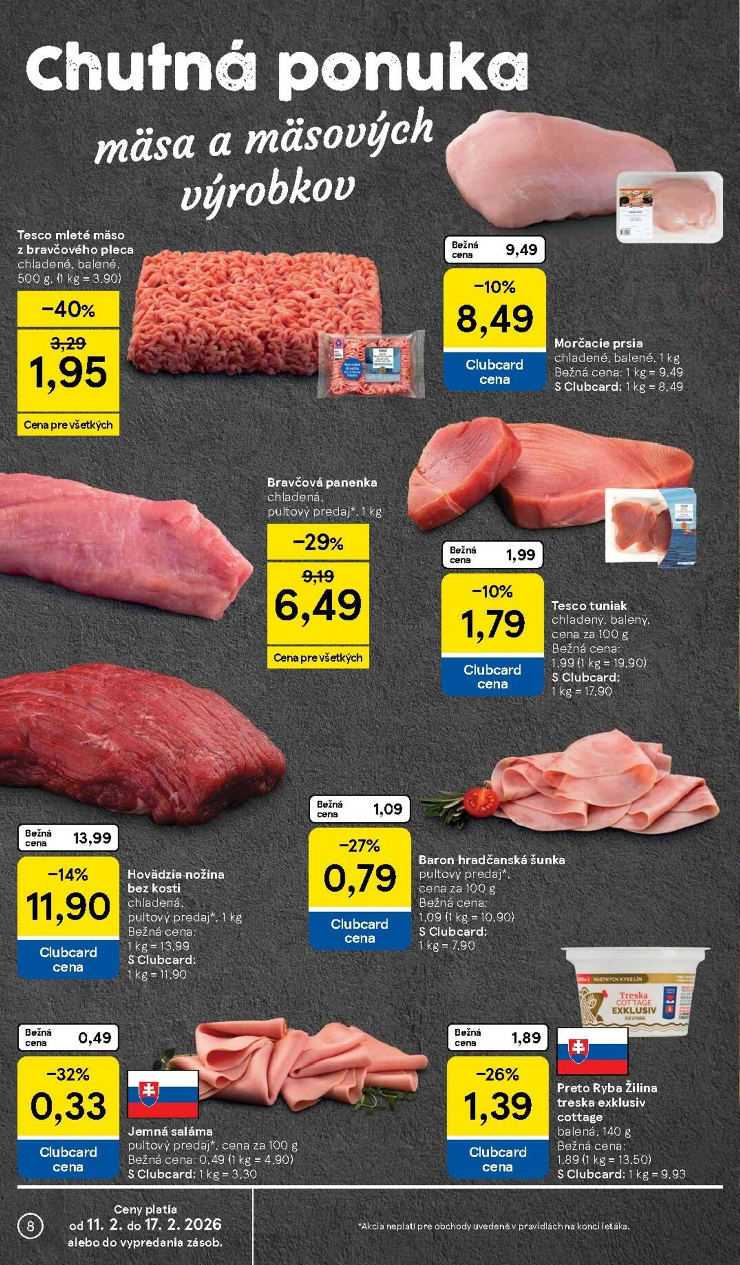 Page 8 of Aktuálny tesco leták platný od stredy 11.02 do 17.02