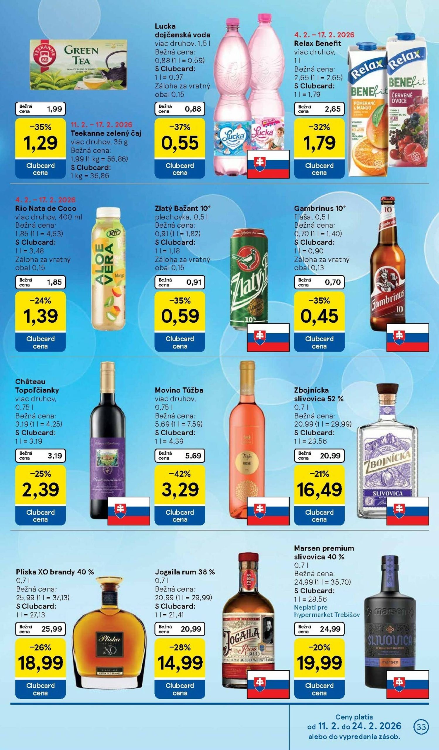 Page 33 of Aktuálny tesco leták platný od stredy 11.02 do 17.02